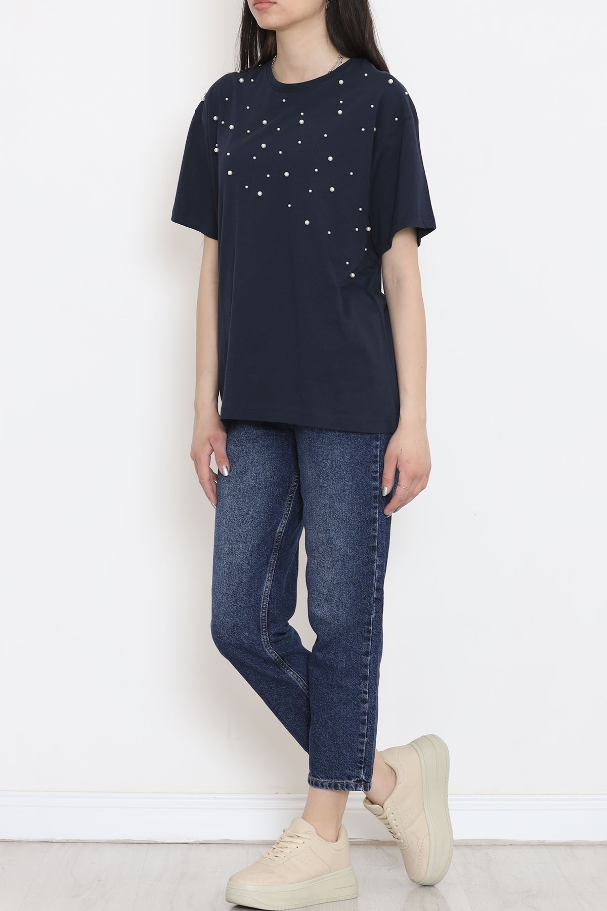 İnci Detaylı Bluz Lacivert - 152435.1824.