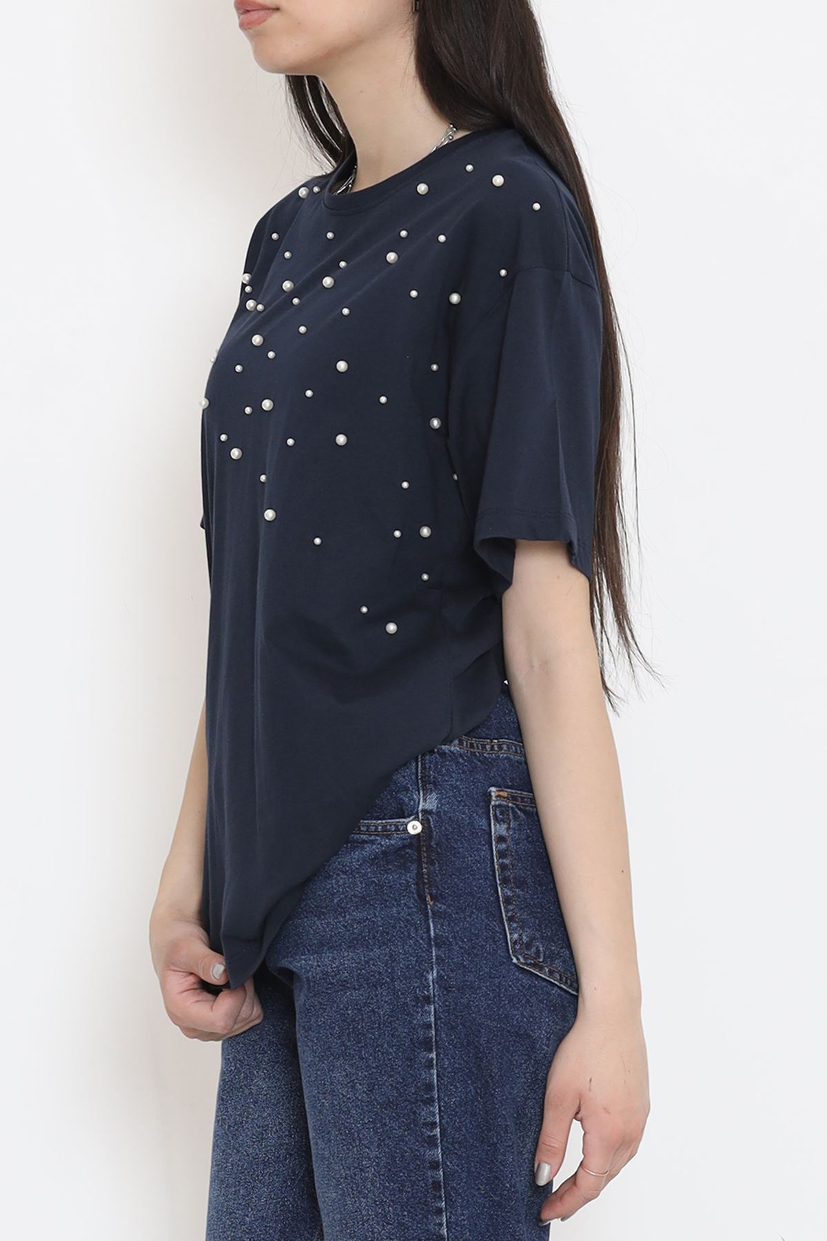 İnci Detaylı Bluz Lacivert - 152435.1824.