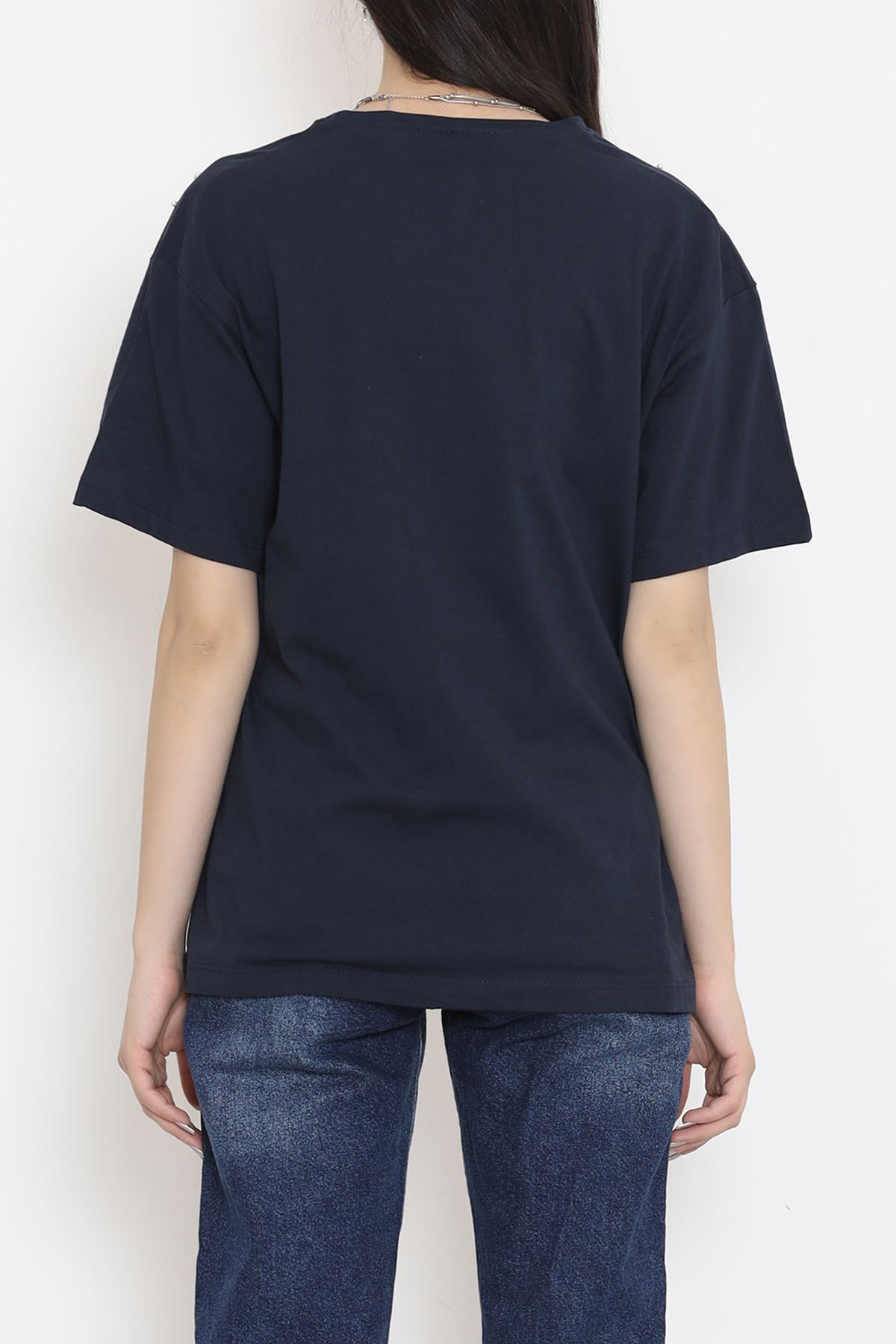 İnci Detaylı Bluz Lacivert - 152435.1824.