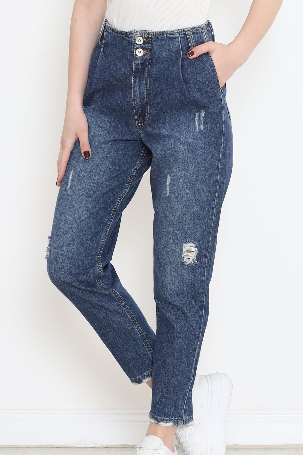 Paça Pensli Kot Pantolon Koyumavi - 1528.1367.