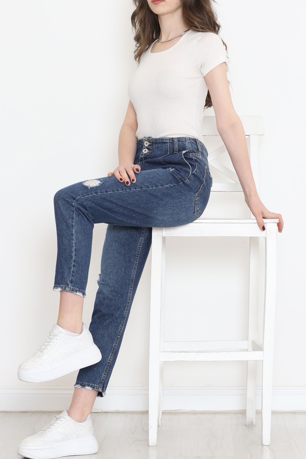 Paça Pensli Kot Pantolon Koyumavi - 1528.1367.