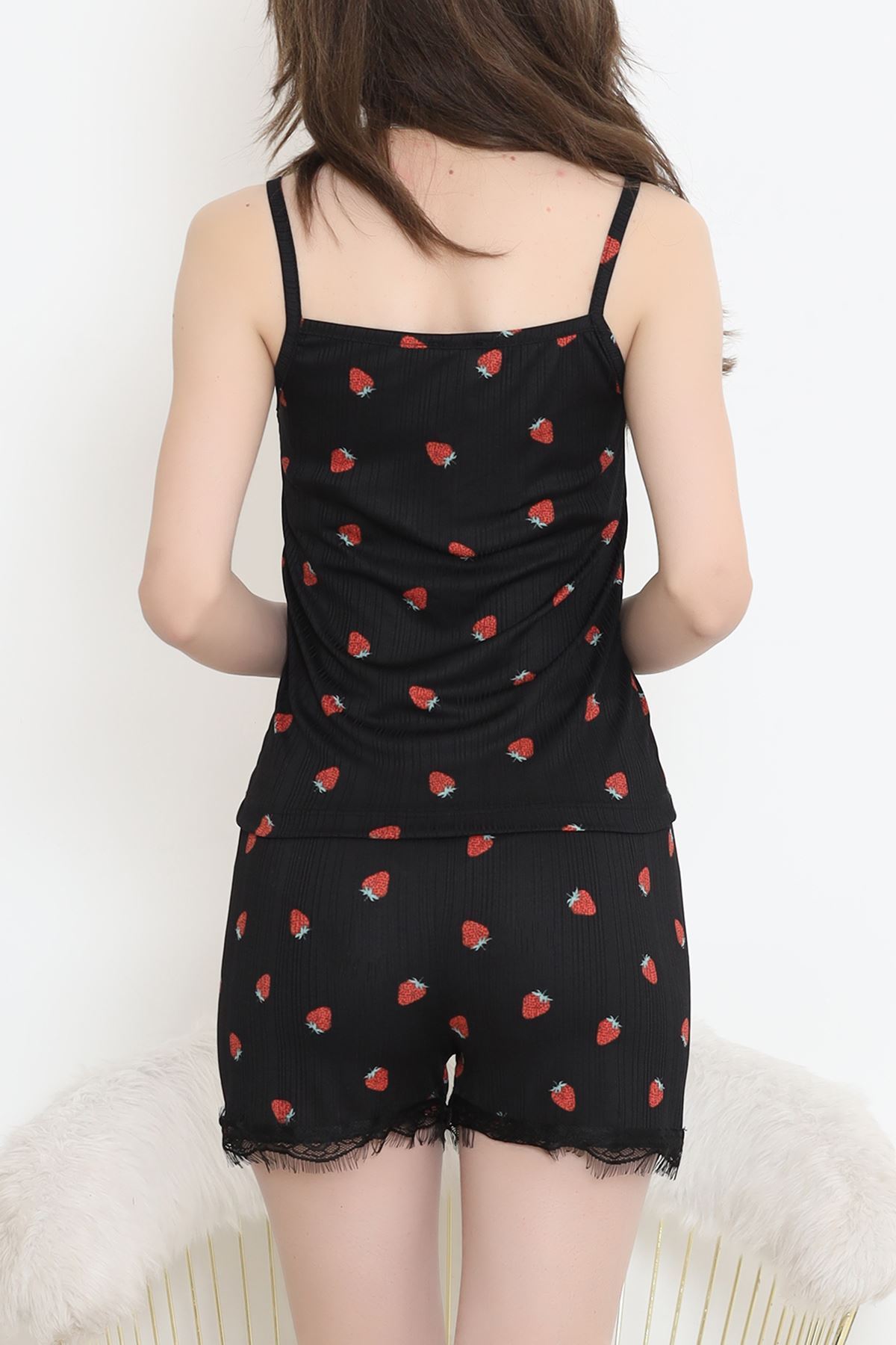 Şortlu Pijama Takımı Kırmızısiyah - 178.1287.