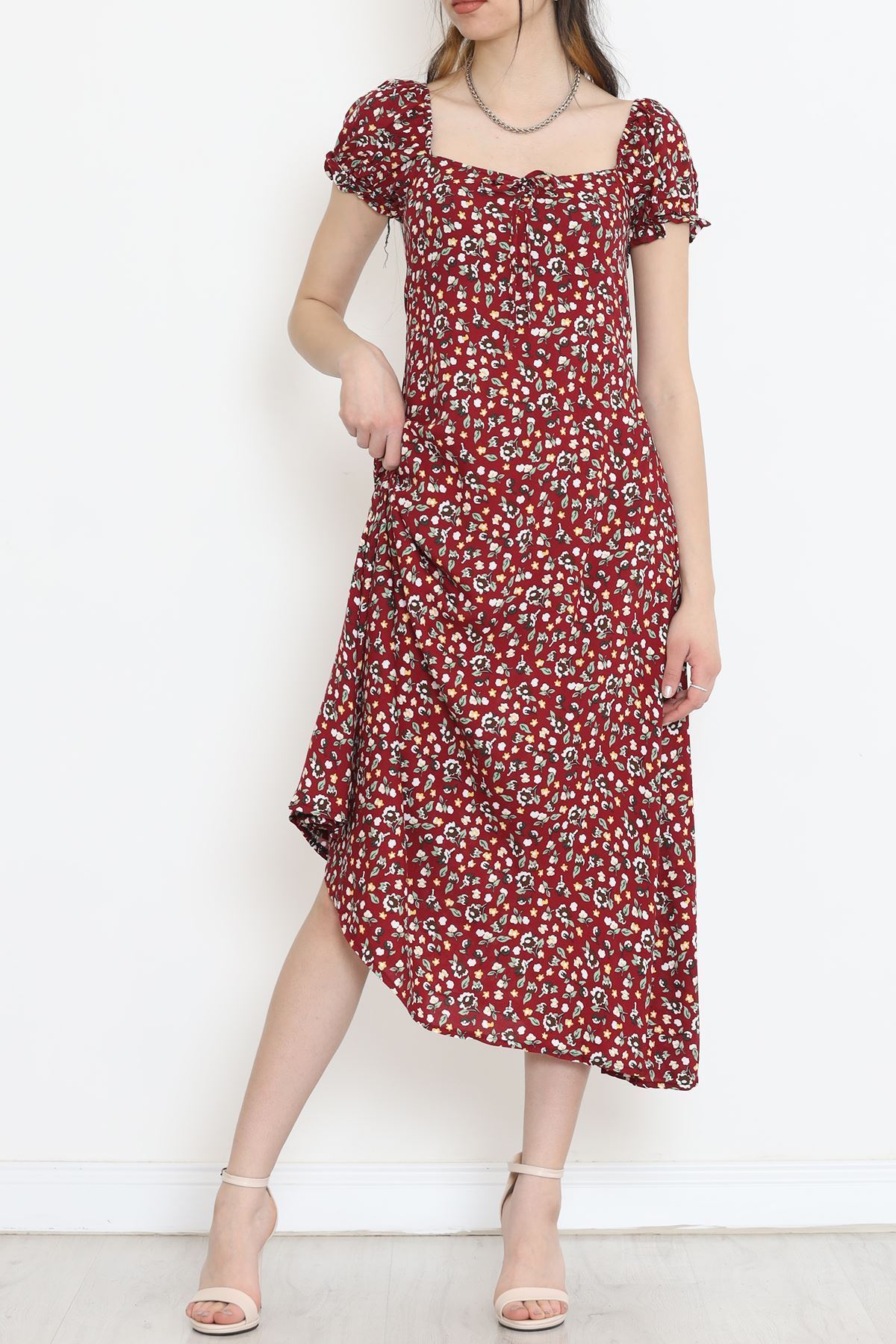 Karpuz Kol Elbise Bordo - 152338.701.