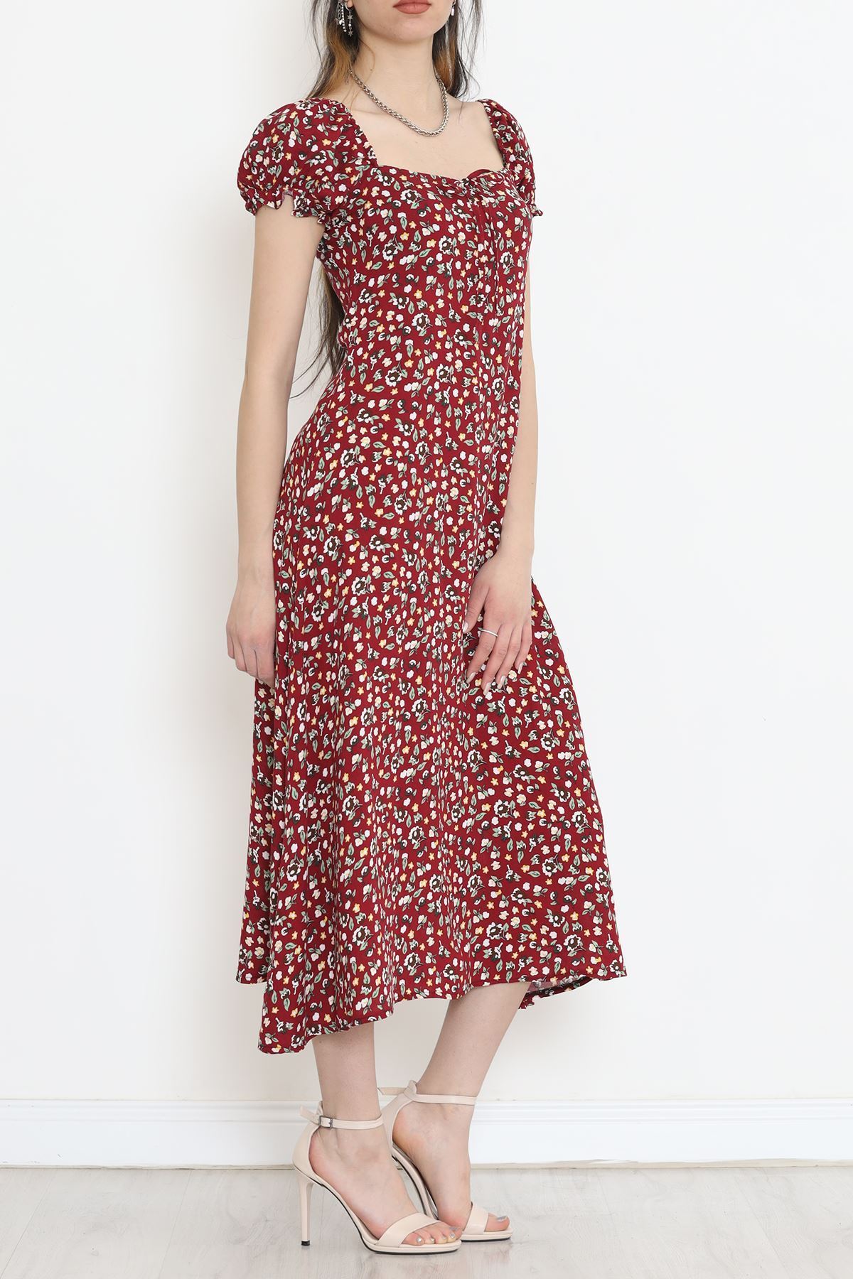 Karpuz Kol Elbise Bordo - 152338.701.