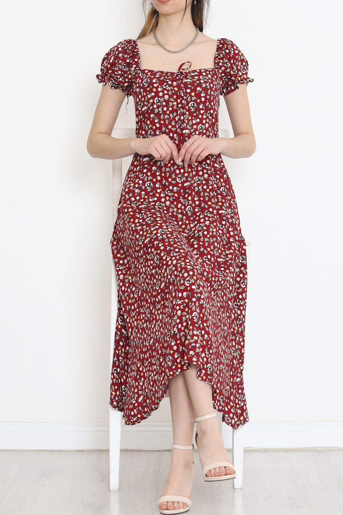 Karpuz Kol Elbise Bordo - 152338.701.