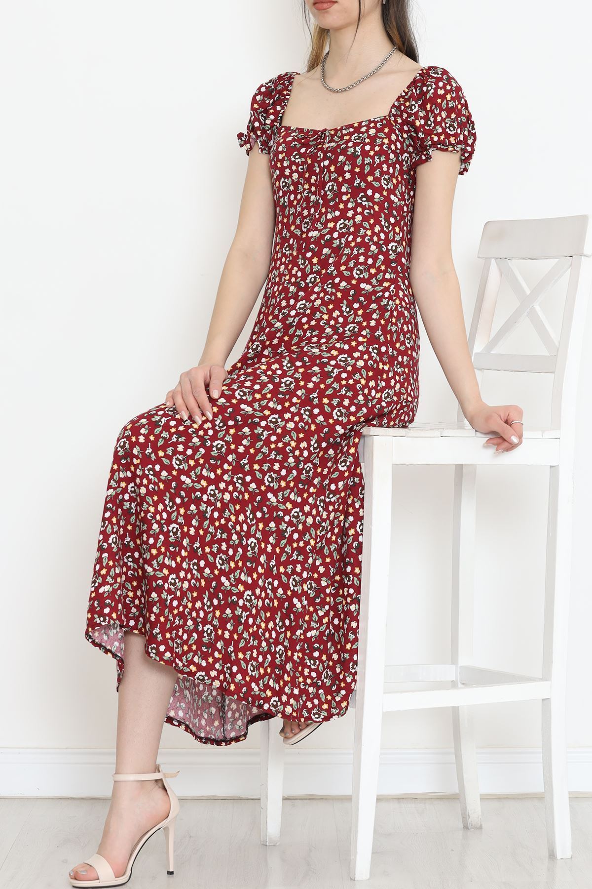 Karpuz Kol Elbise Bordo - 152338.701.