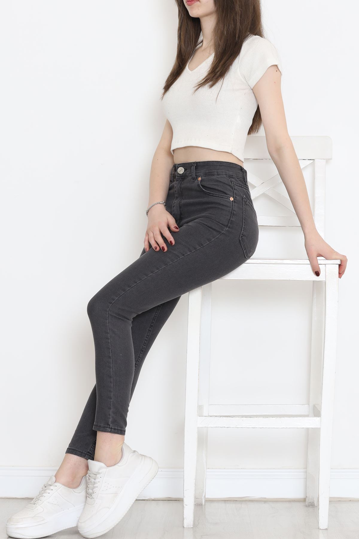 Süper Likra Kot Pantolon Füme - 18200.1431.