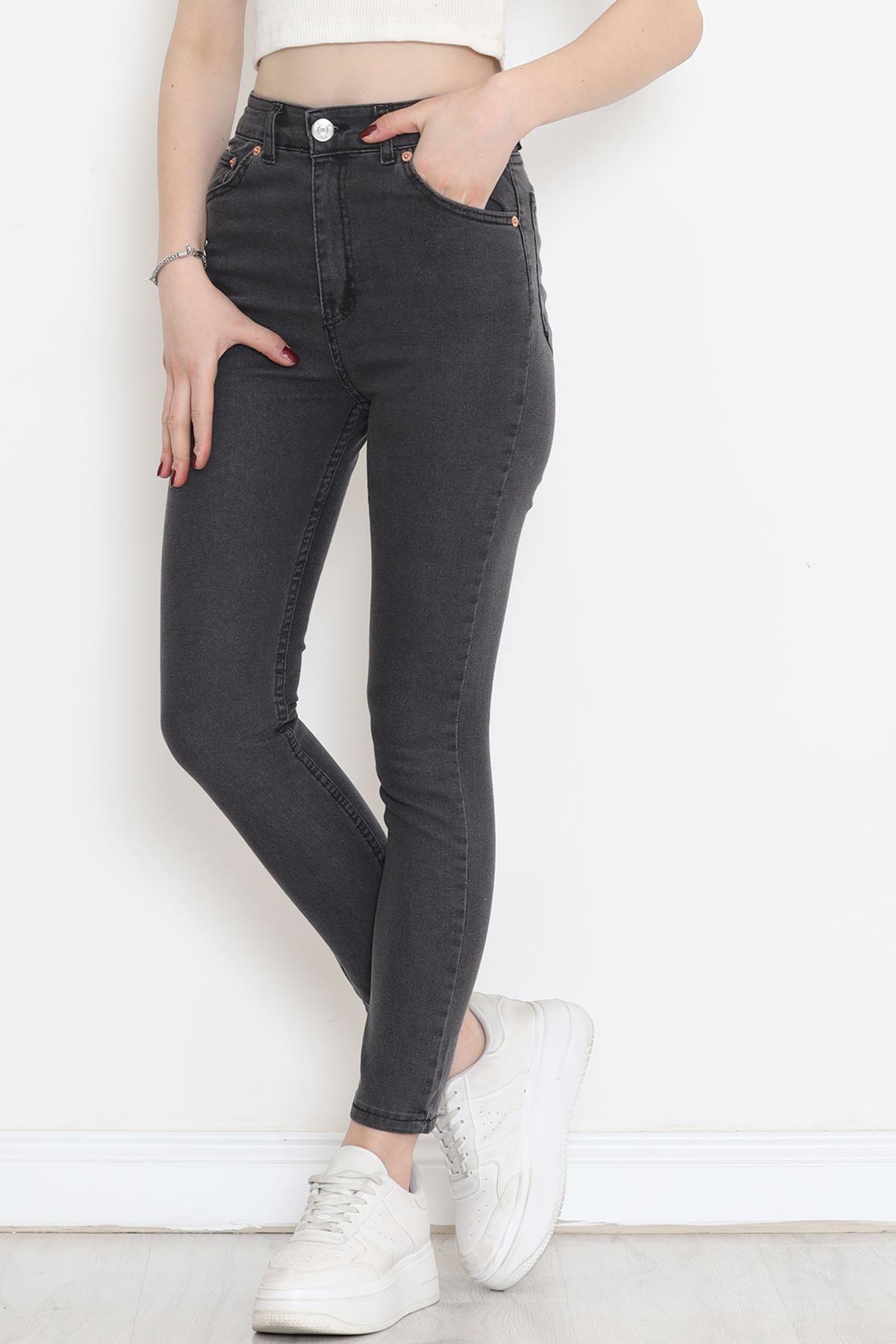 Süper Likra Kot Pantolon Füme - 18200.1431.