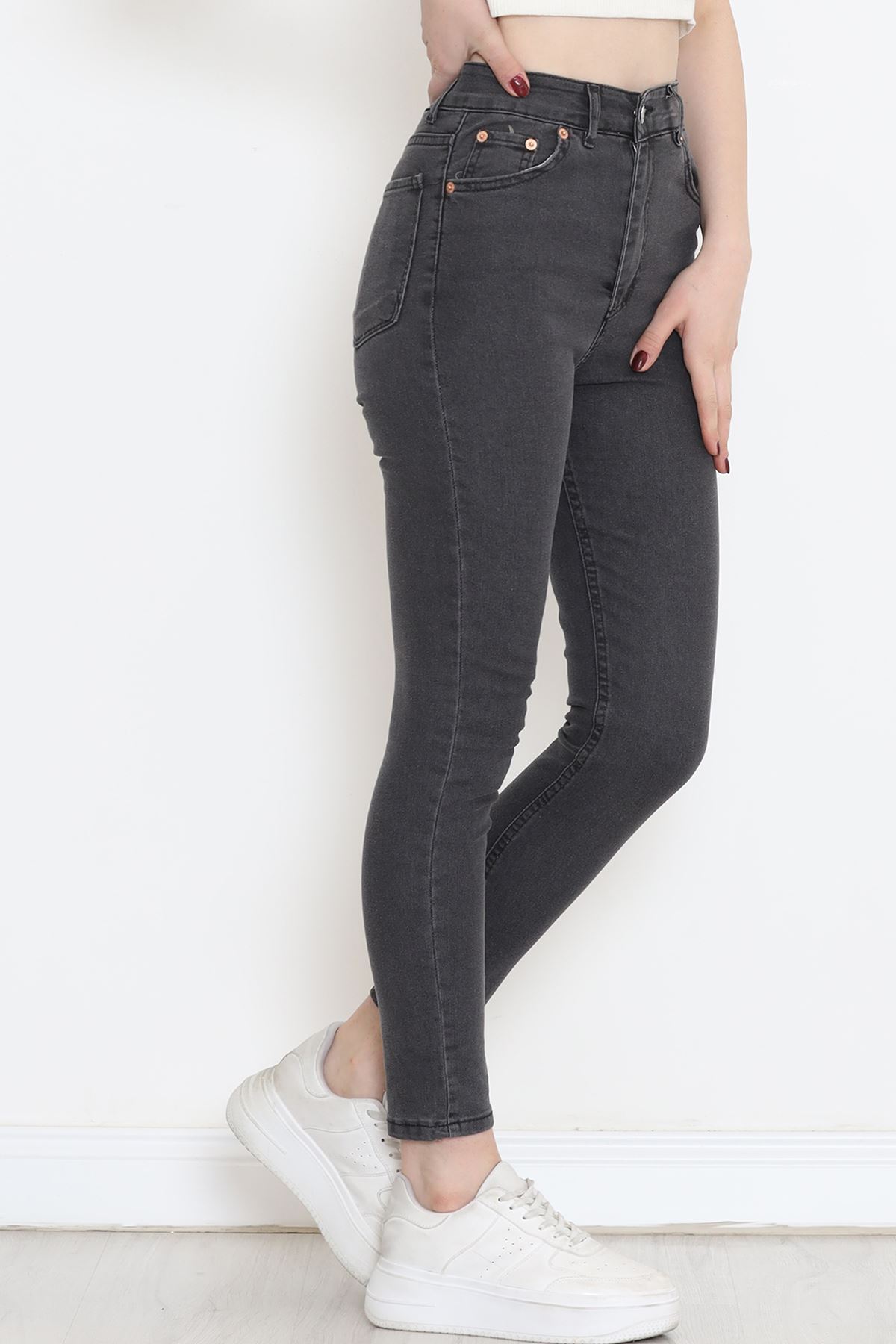 Süper Likra Kot Pantolon Füme - 18200.1431.