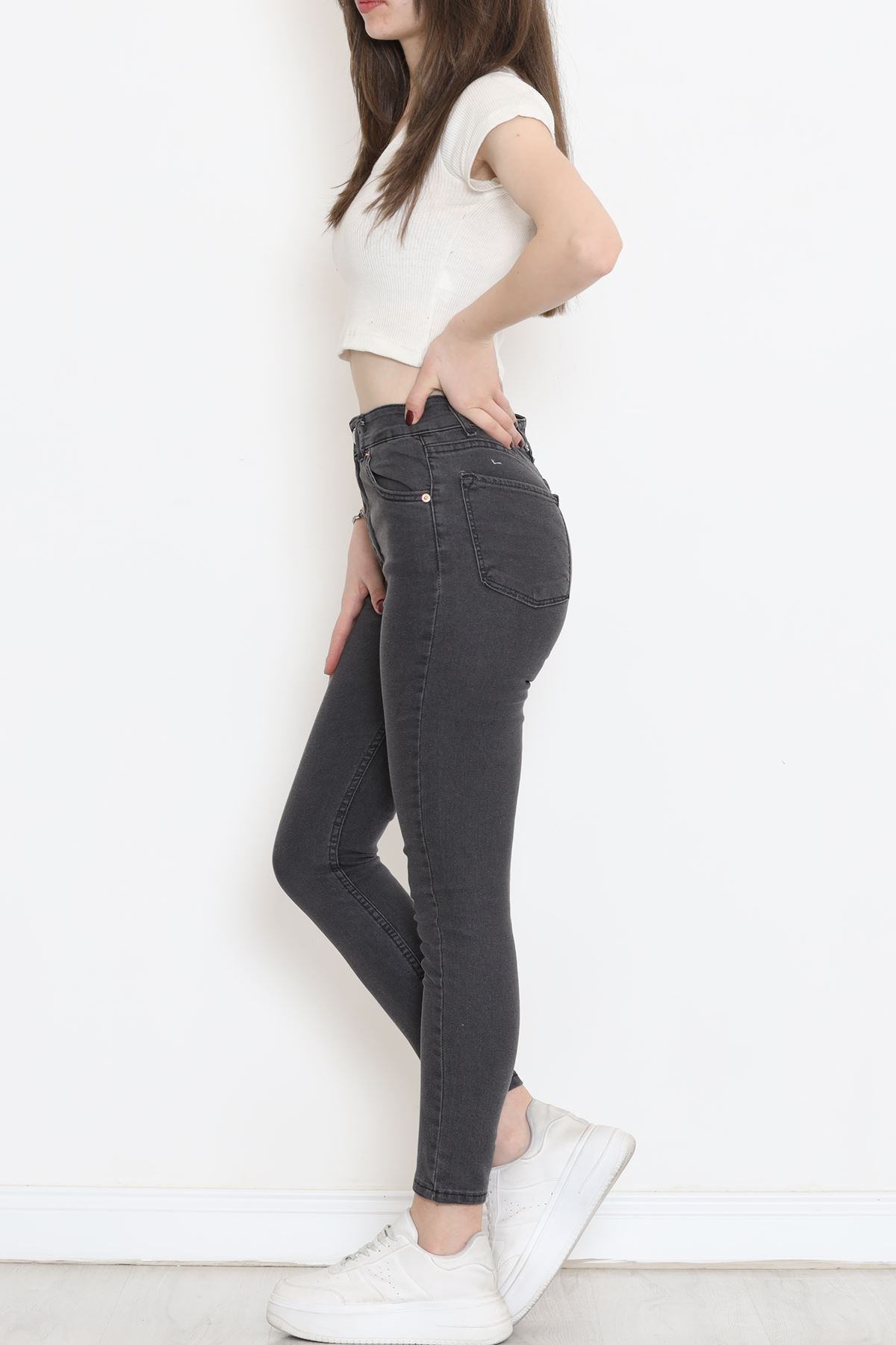 Süper Likra Kot Pantolon Füme - 18200.1431.