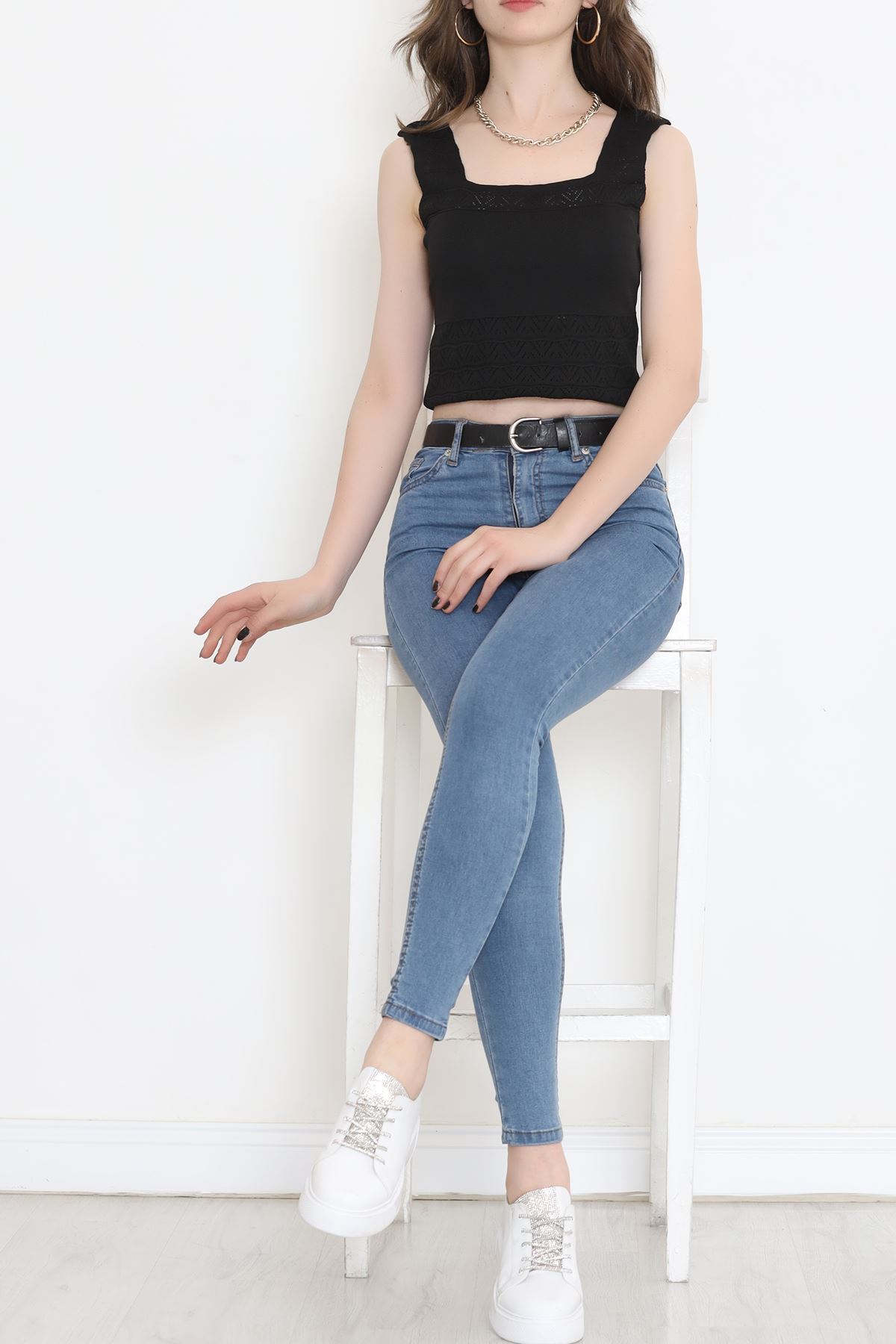 Kare Yaka Ajurlu Atlet Siyah - 944.1019.