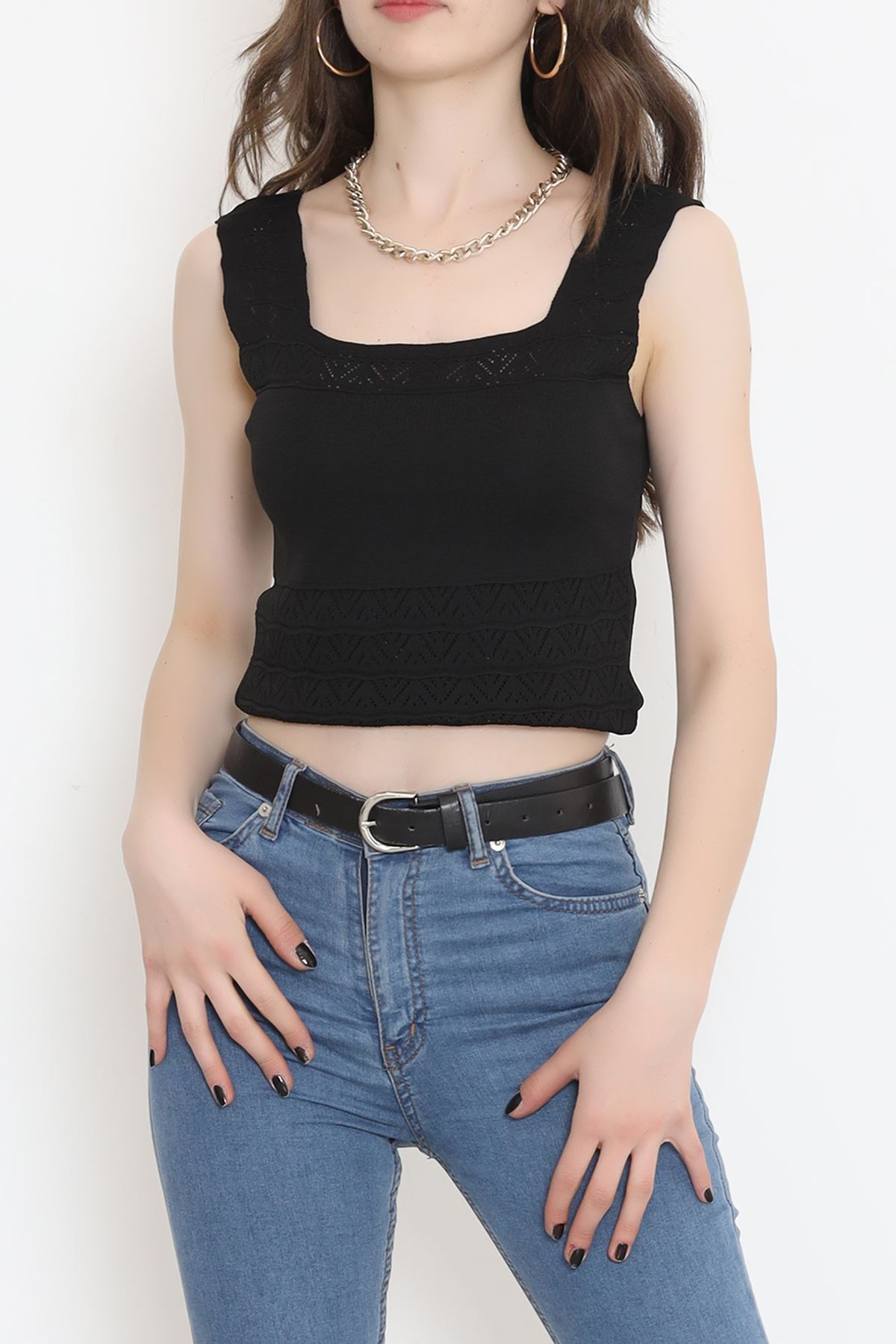 Kare Yaka Ajurlu Atlet Siyah - 944.1019.