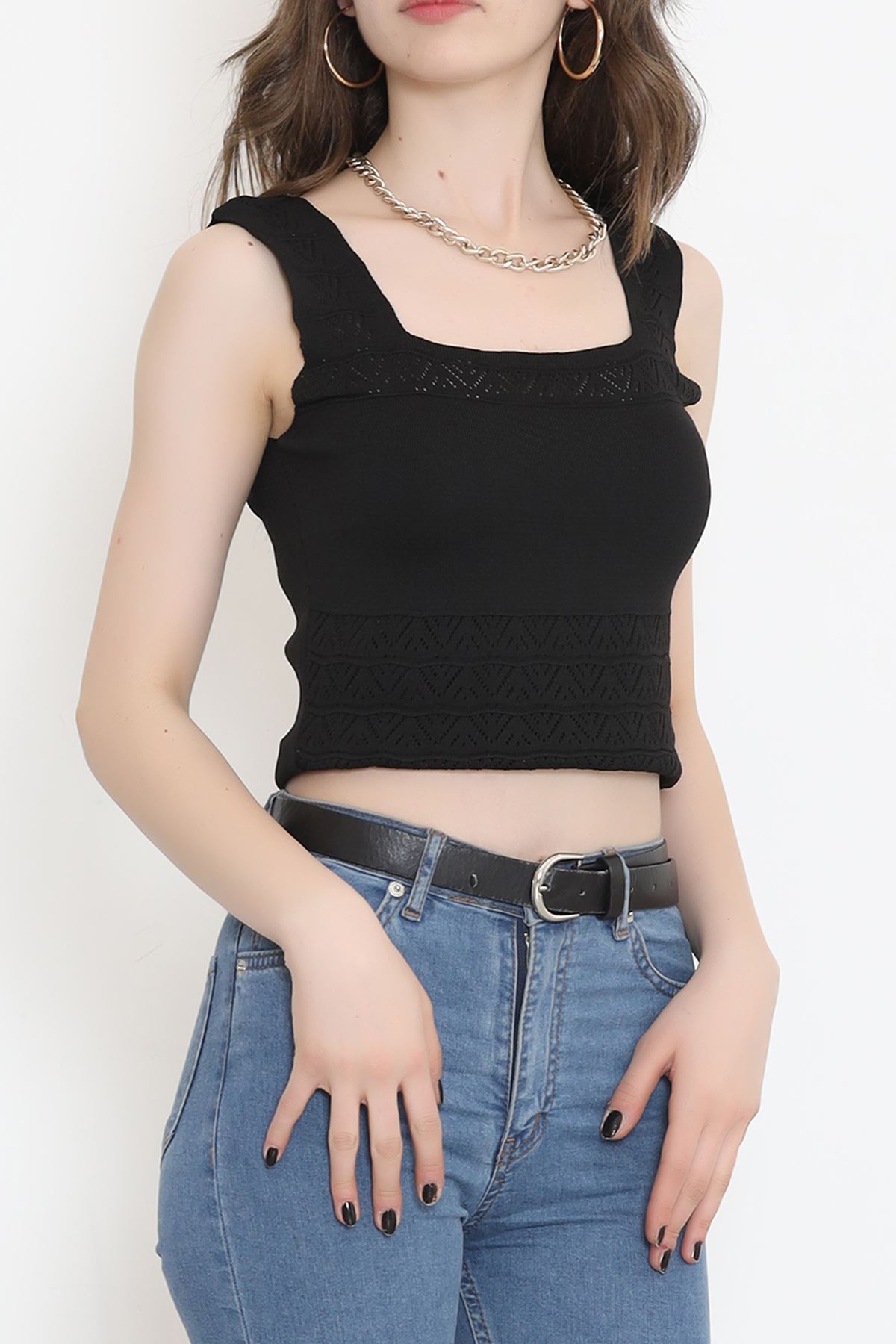 Kare Yaka Ajurlu Atlet Siyah - 944.1019.