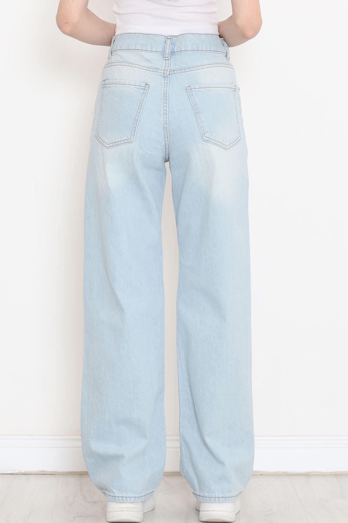 Lazerli Palazzo Kot Pantolon Buzmavi - 18254.1831.