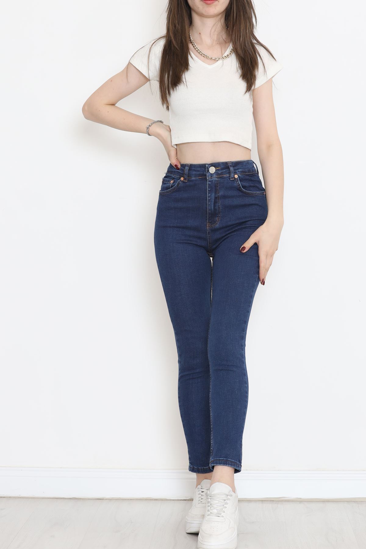 Süper Likra Kot Pantolon Mavi4 - 18200.1431.