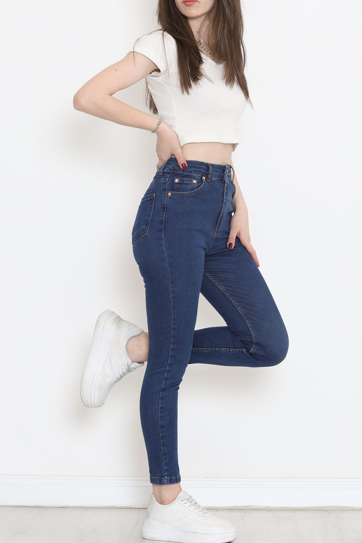 Süper Likra Kot Pantolon Mavi4 - 18200.1431.