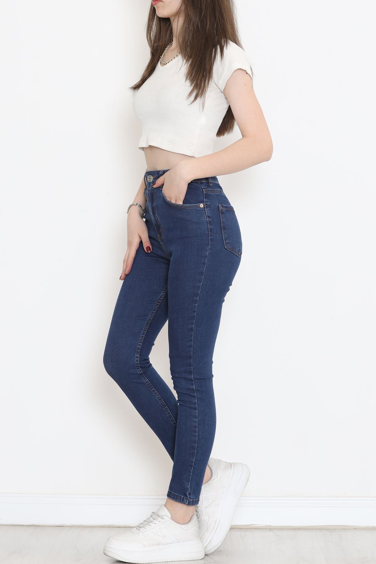 Süper Likra Kot Pantolon Mavi4 - 18200.1431.