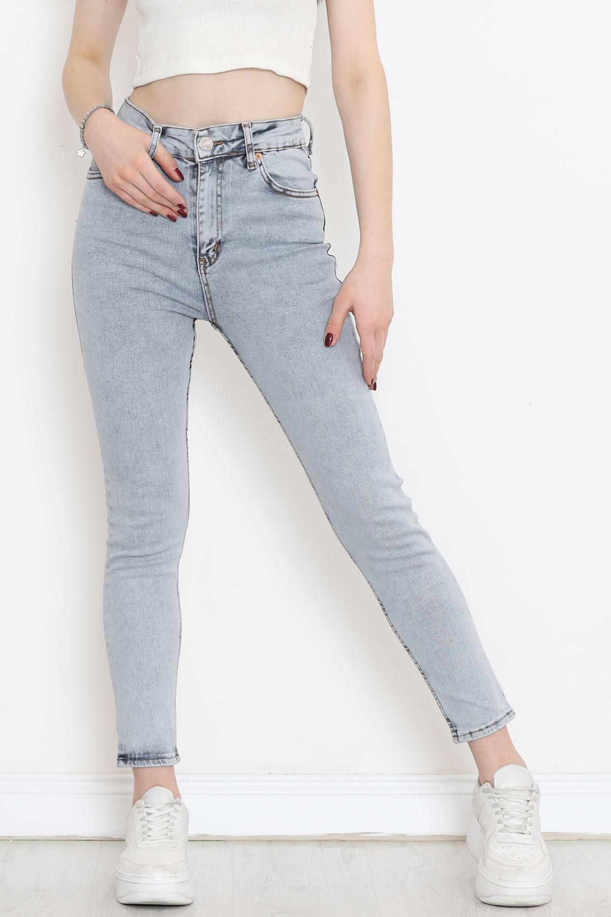 Süper Likra Kot Pantolon Buzmavi - 18200.1431.