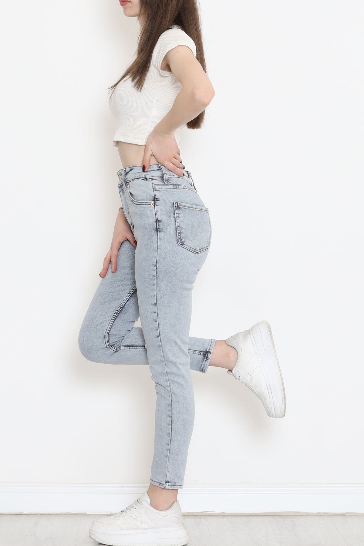 Süper Likra Kot Pantolon Buzmavi - 18200.1431.