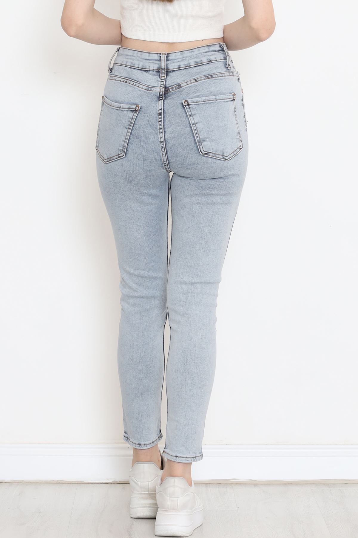 Süper Likra Kot Pantolon Buzmavi - 18200.1431.