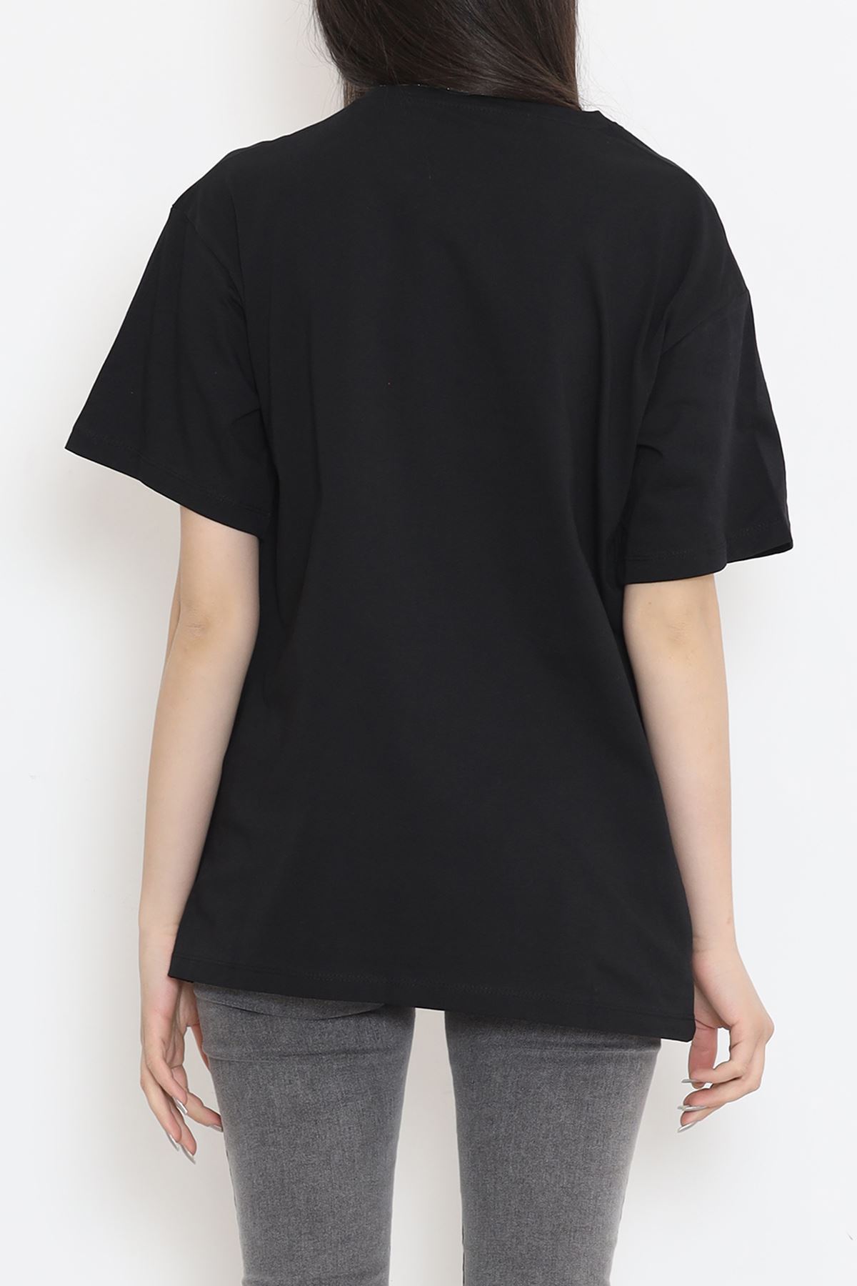 İnci Detaylı Tişört Siyah - 152436.1824.