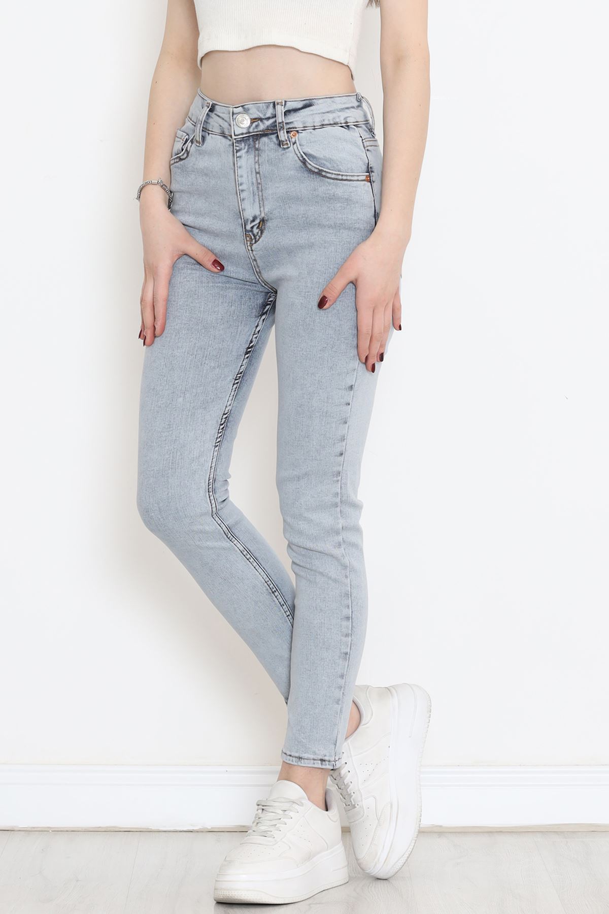 Süper Likra Kot Pantolon Buzmavi - 18200.1431.