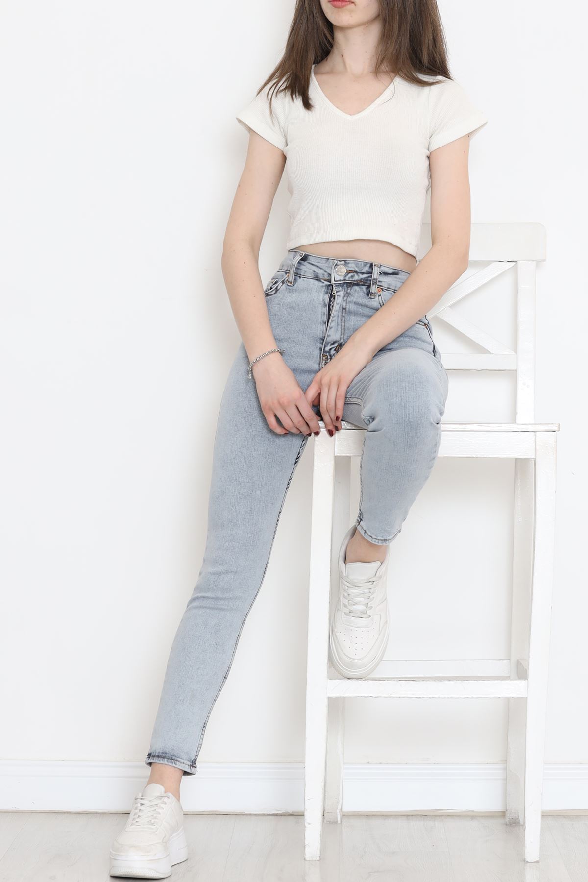 Süper Likra Kot Pantolon Buzmavi - 18200.1431.