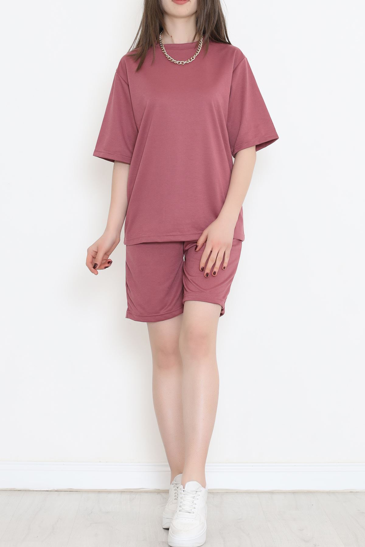 Kol Katlamalı Şortlu Takım Koyugül - 12624.5238.