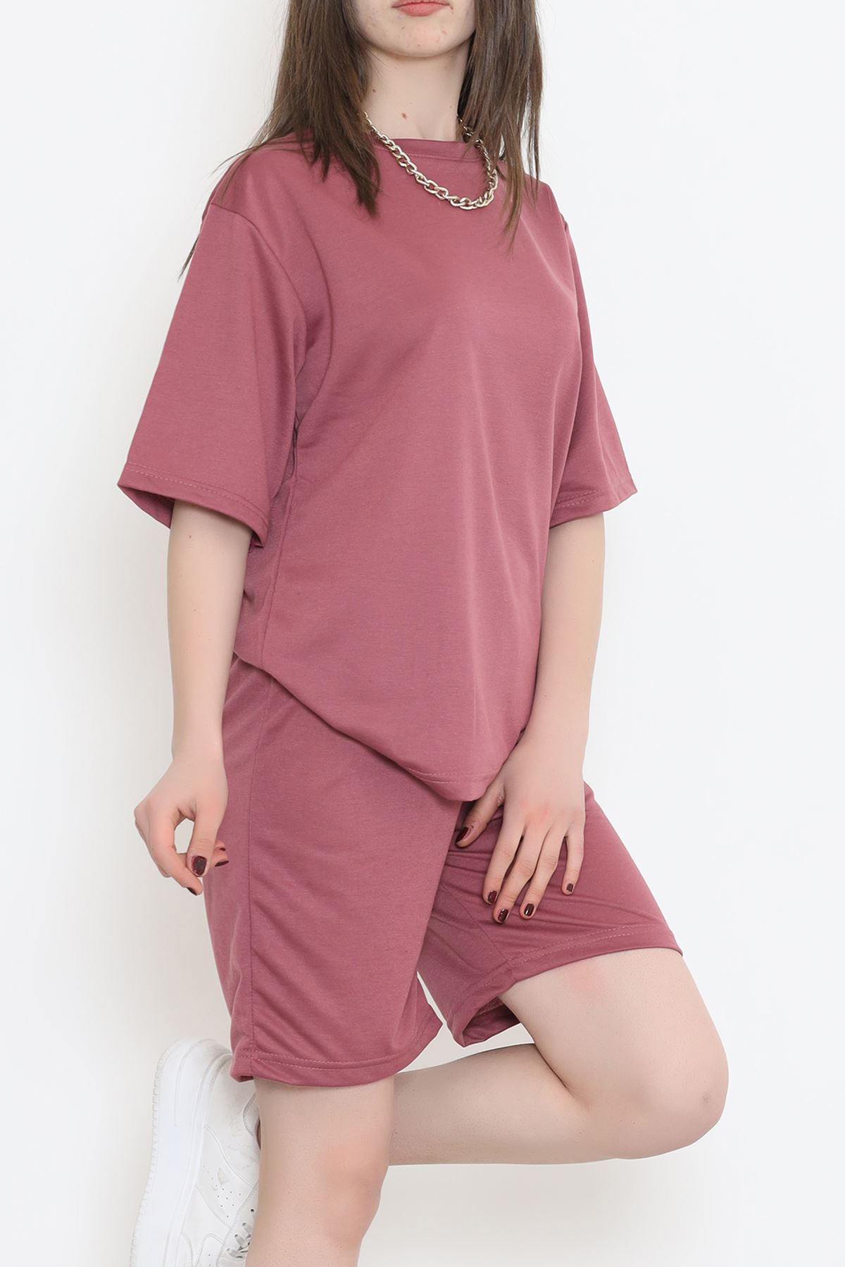 Kol Katlamalı Şortlu Takım Koyugül - 12624.5238.