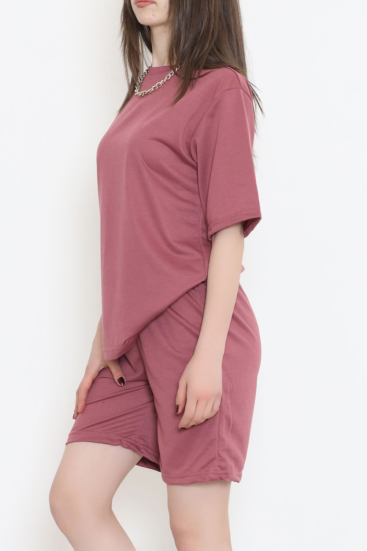 Kol Katlamalı Şortlu Takım Koyugül - 12624.5238.