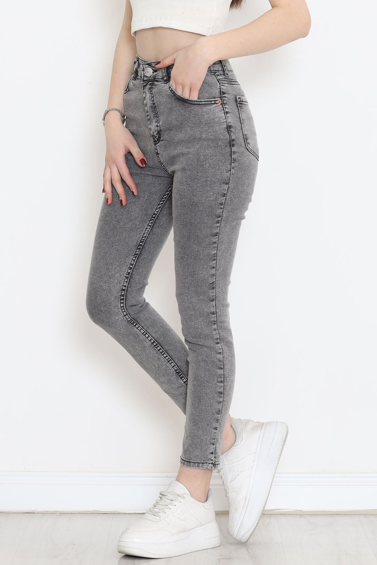 Süper Likra Kot Pantolon Gri - 18200.1431.