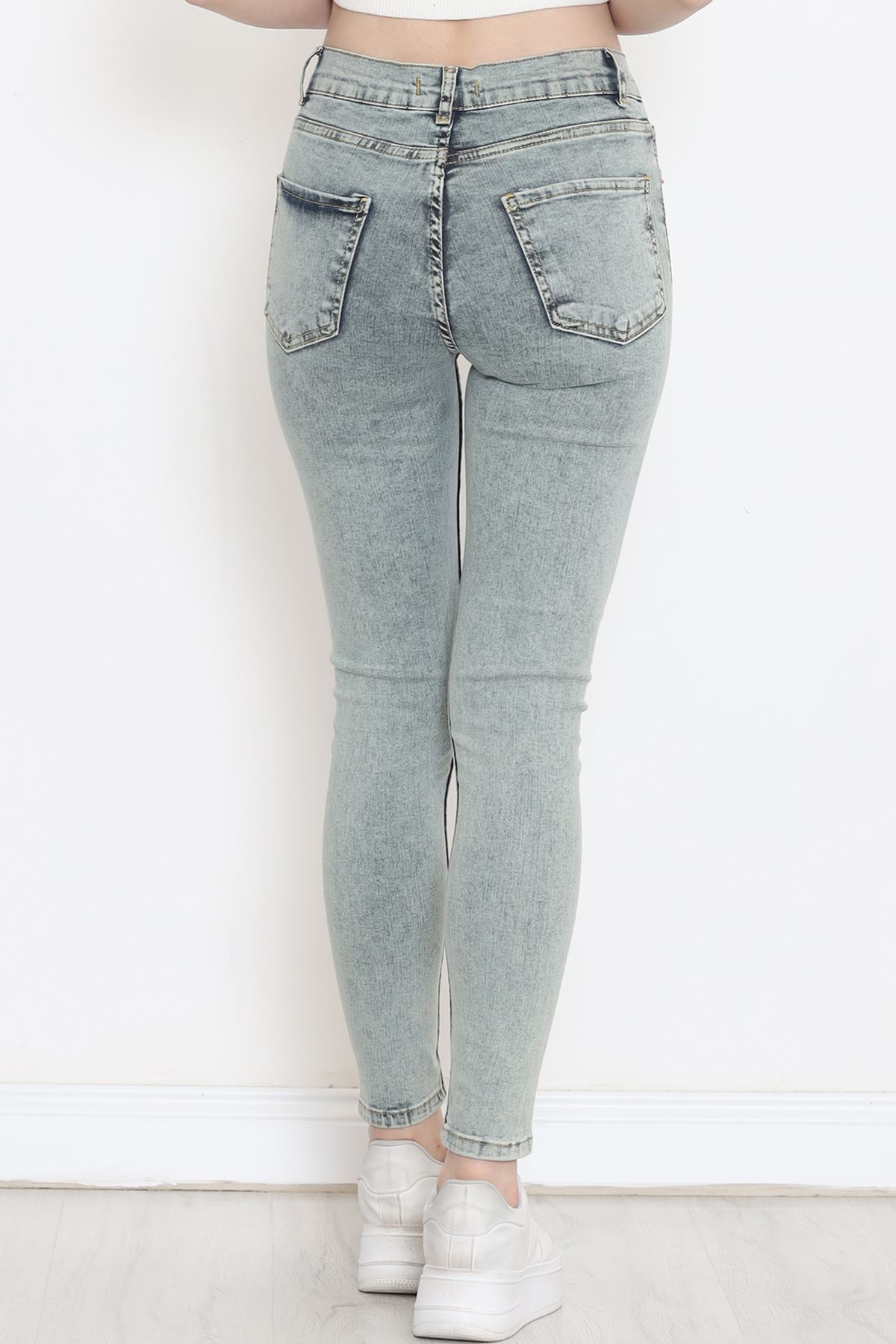 Dar Paça Kot Pantolon Yeşiltint - 18232.1431.