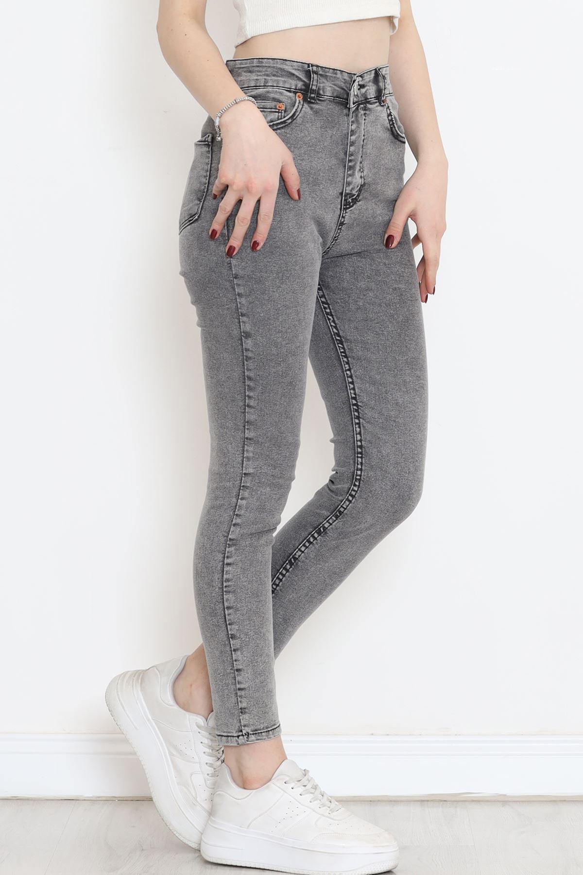 Süper Likra Kot Pantolon Gri - 18200.1431.