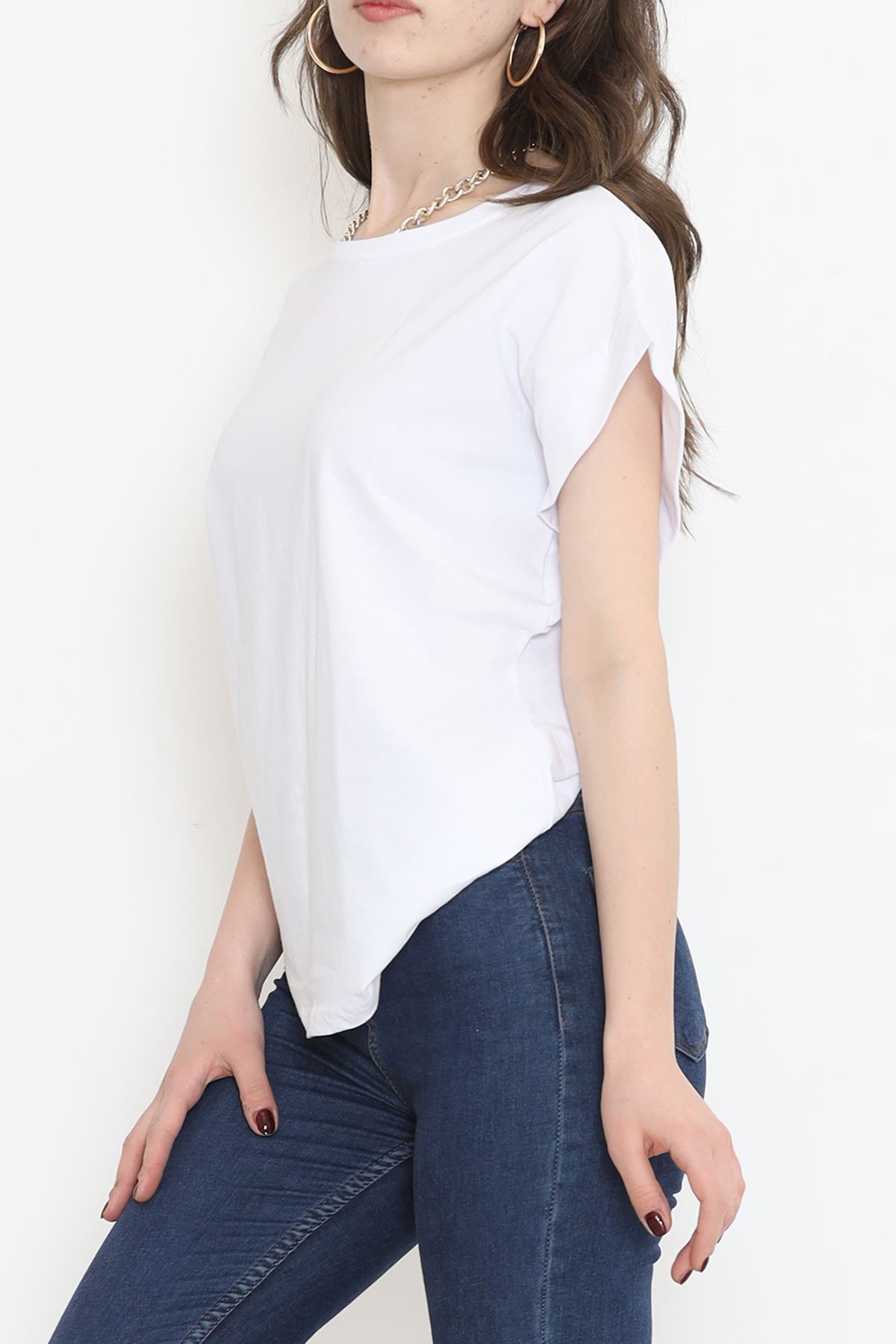 Süprem Duble Kol Tişört Beyaz - 15875.1567.