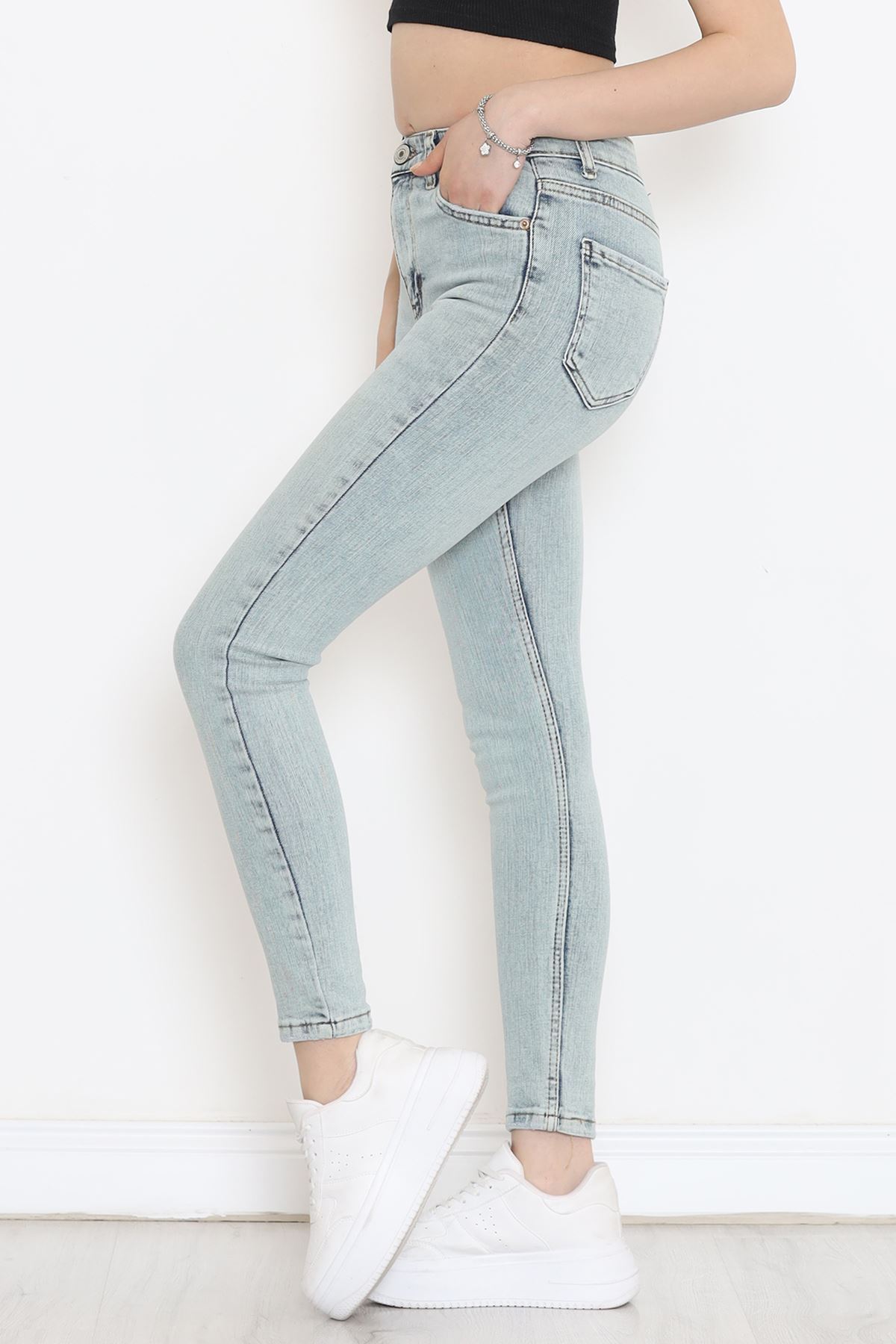 Süper Likra Kot Pantolon Yeşiltint - 9815.1431.