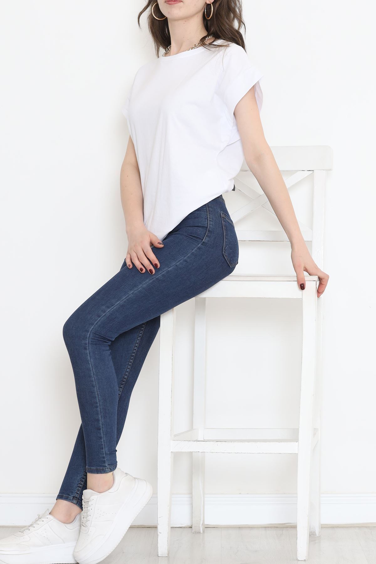 Süprem Duble Kol Tişört Beyaz - 15875.1567.