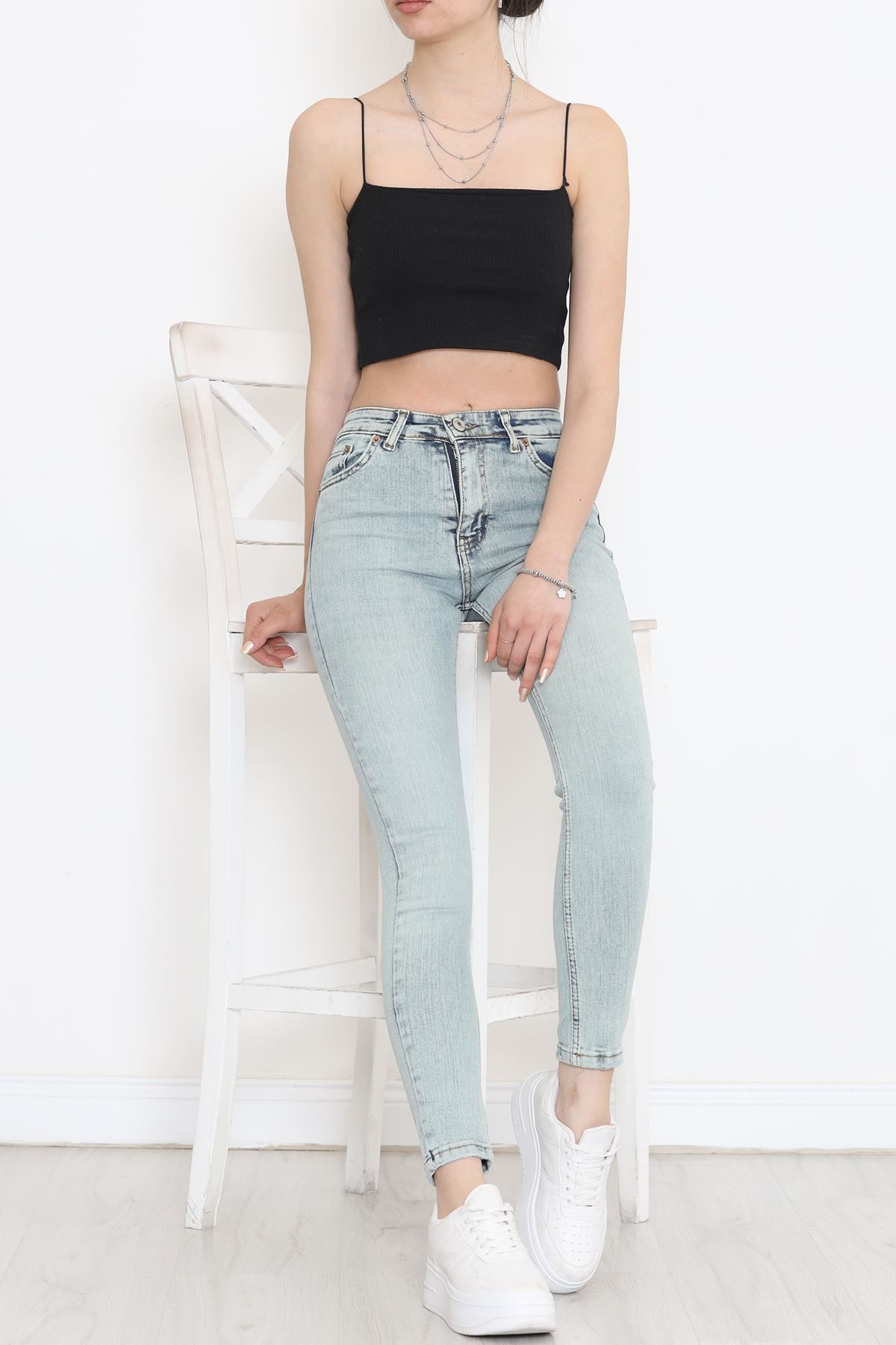 Süper Likra Kot Pantolon Yeşiltint - 9815.1431.