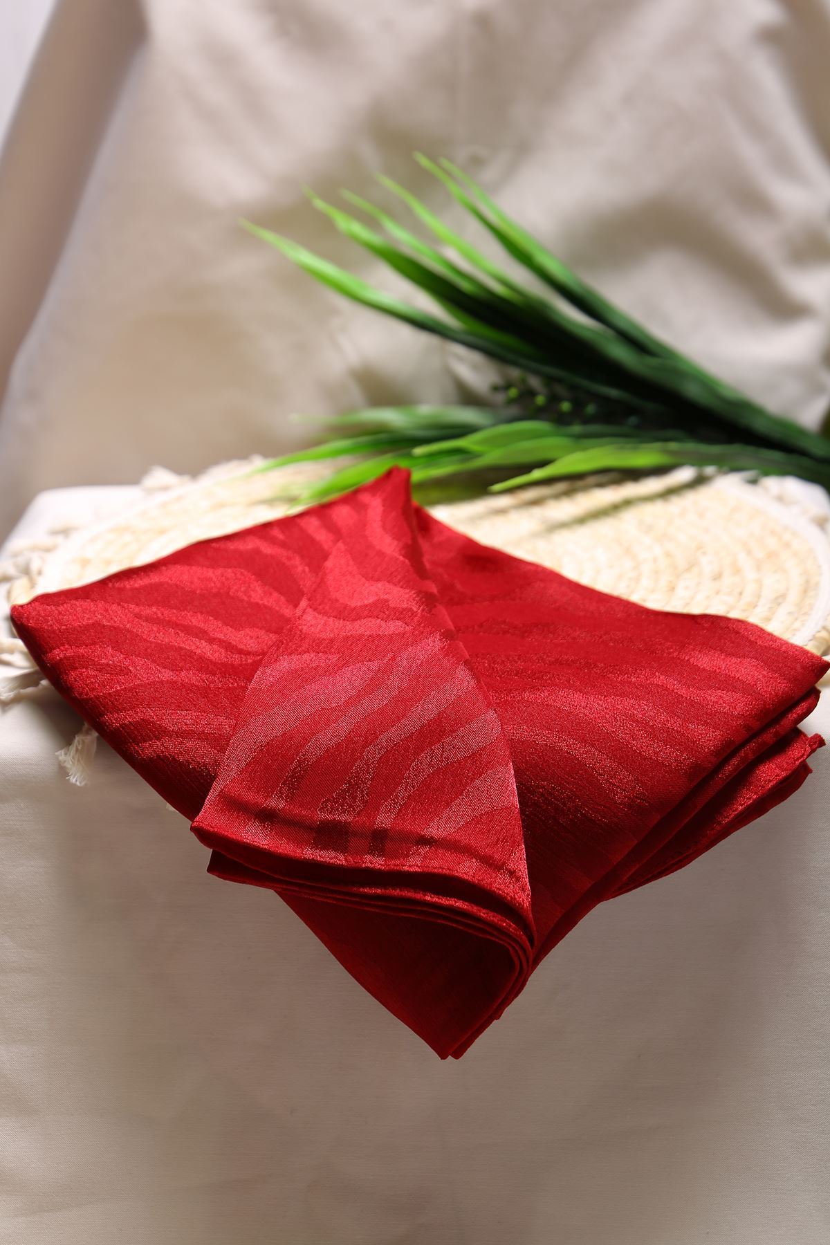 Zebra Desen Jakar Şal Bordo - 16617.1596.