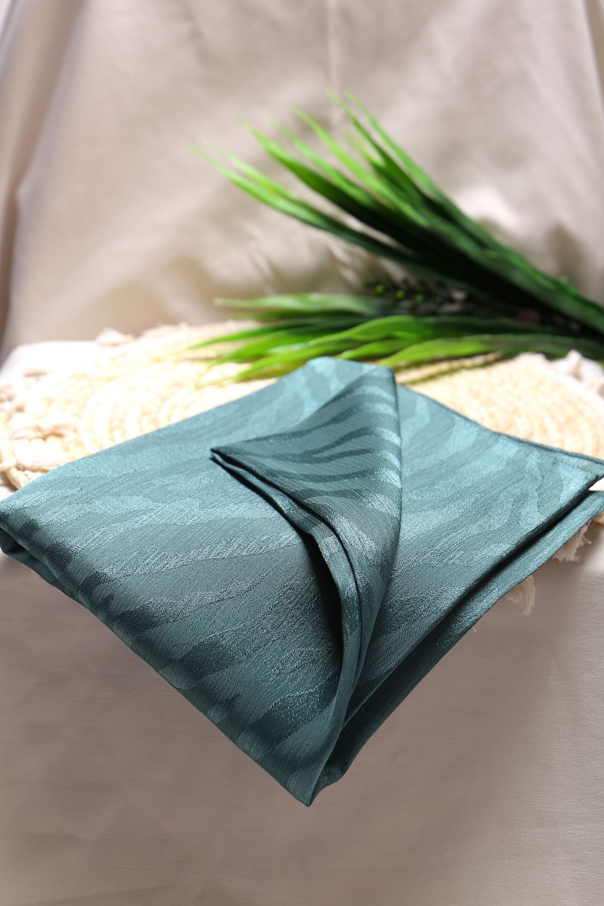 Zebra Desen Jakar Şal Yeşil - 16617.1596.