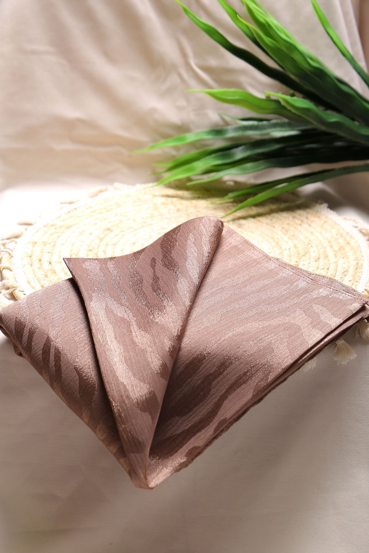 Zebra Desen Jakar Şal Vizon - 16617.1596.