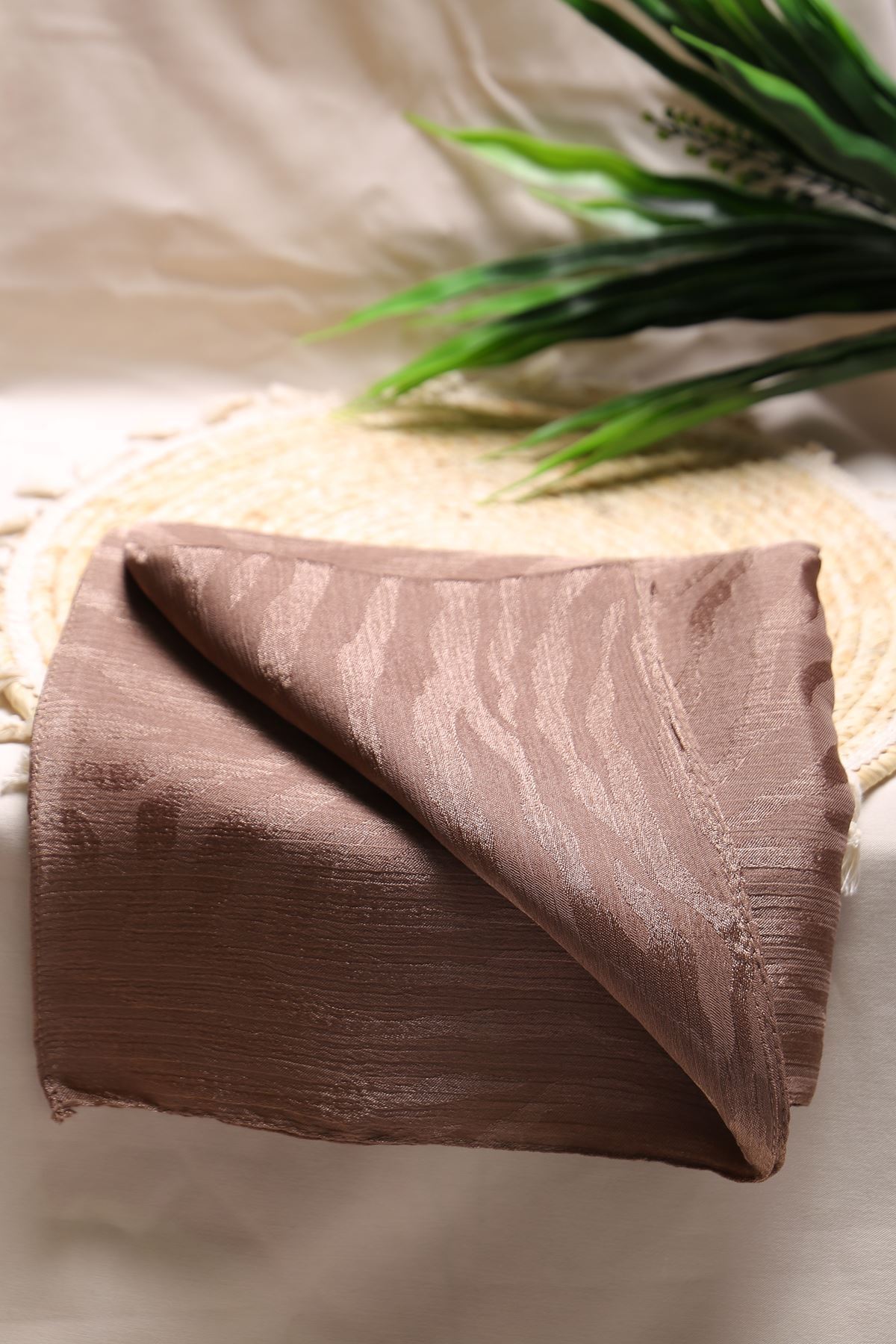 Zebra Desen Jakar Şal Vizon - 16617.1596.