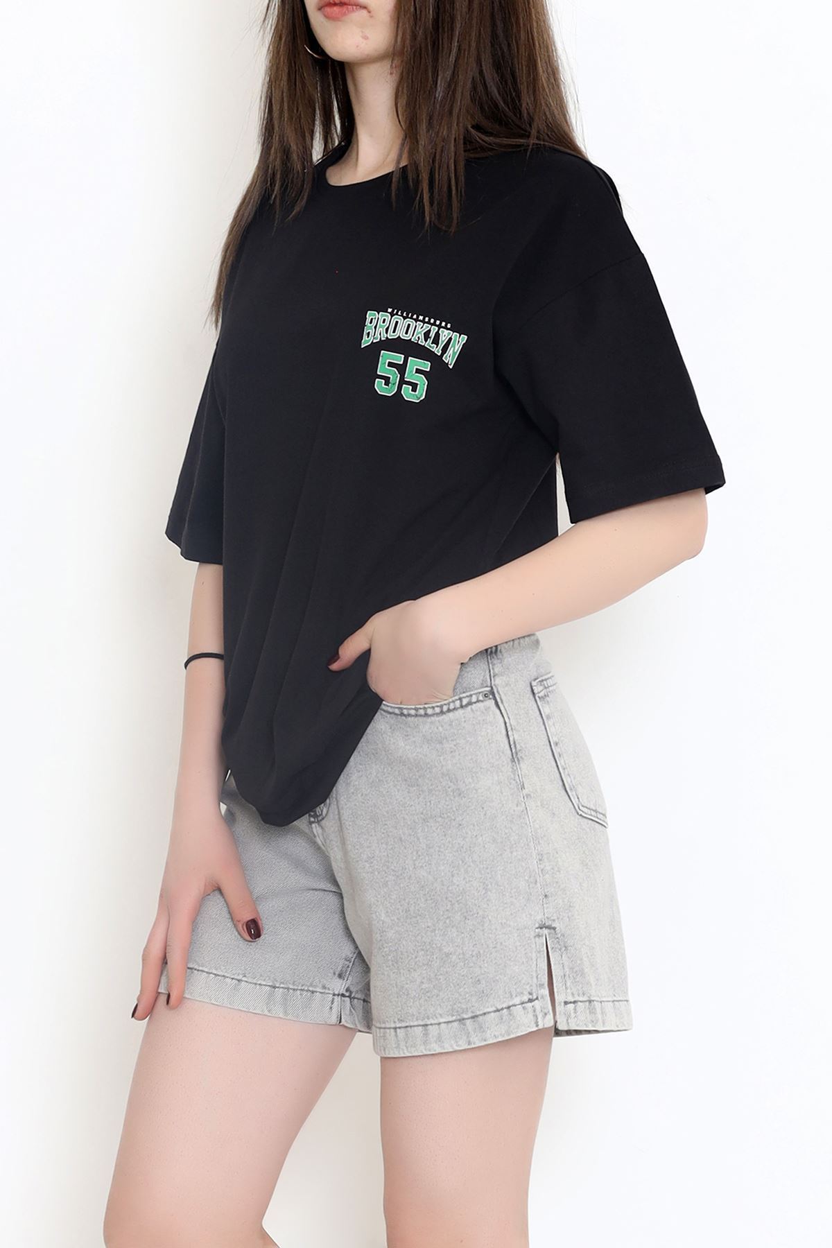 Baskılı Tişört Siyah - 17381.1778.