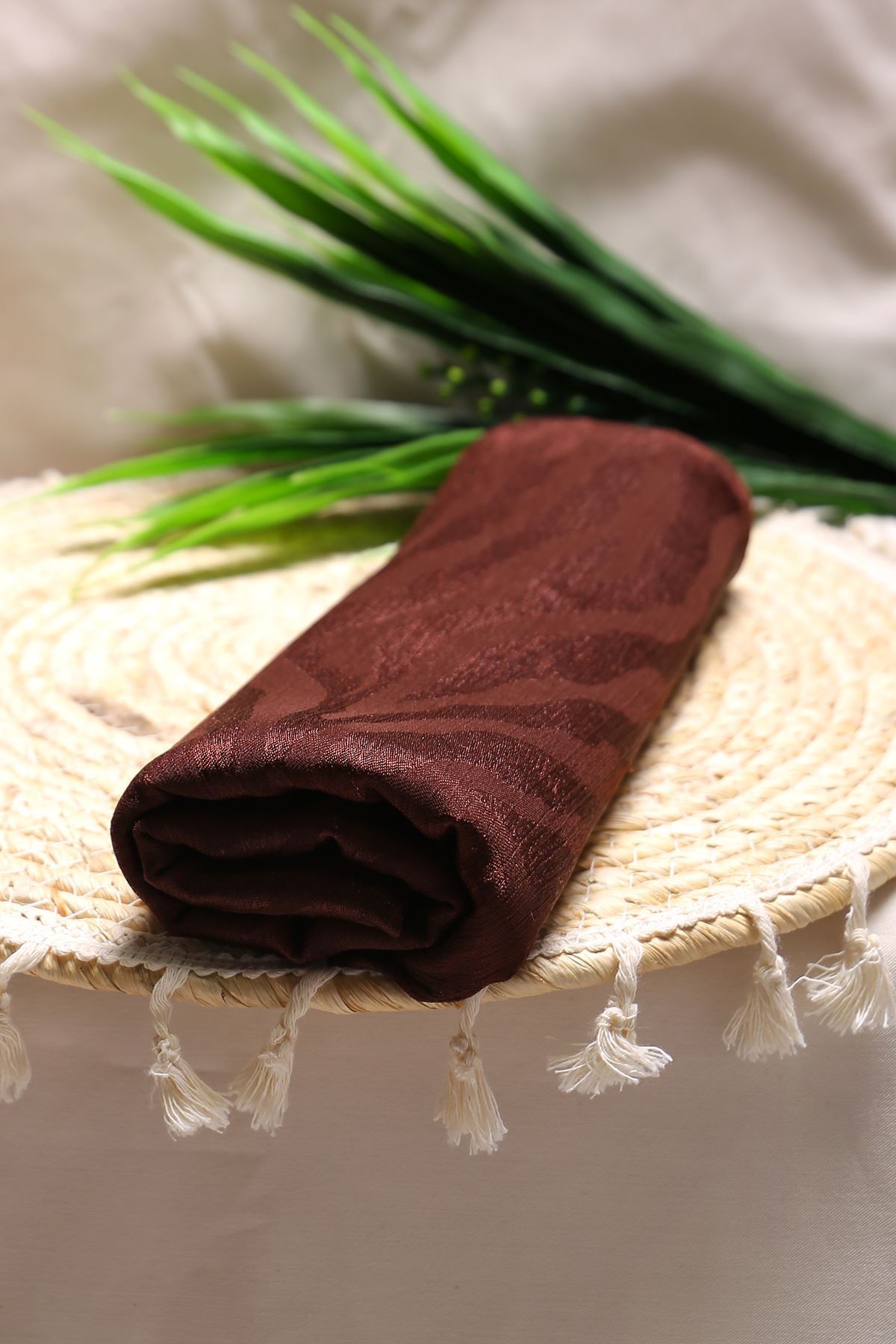 Zebra Desen Jakar Şal Kahve - 16617.1596.