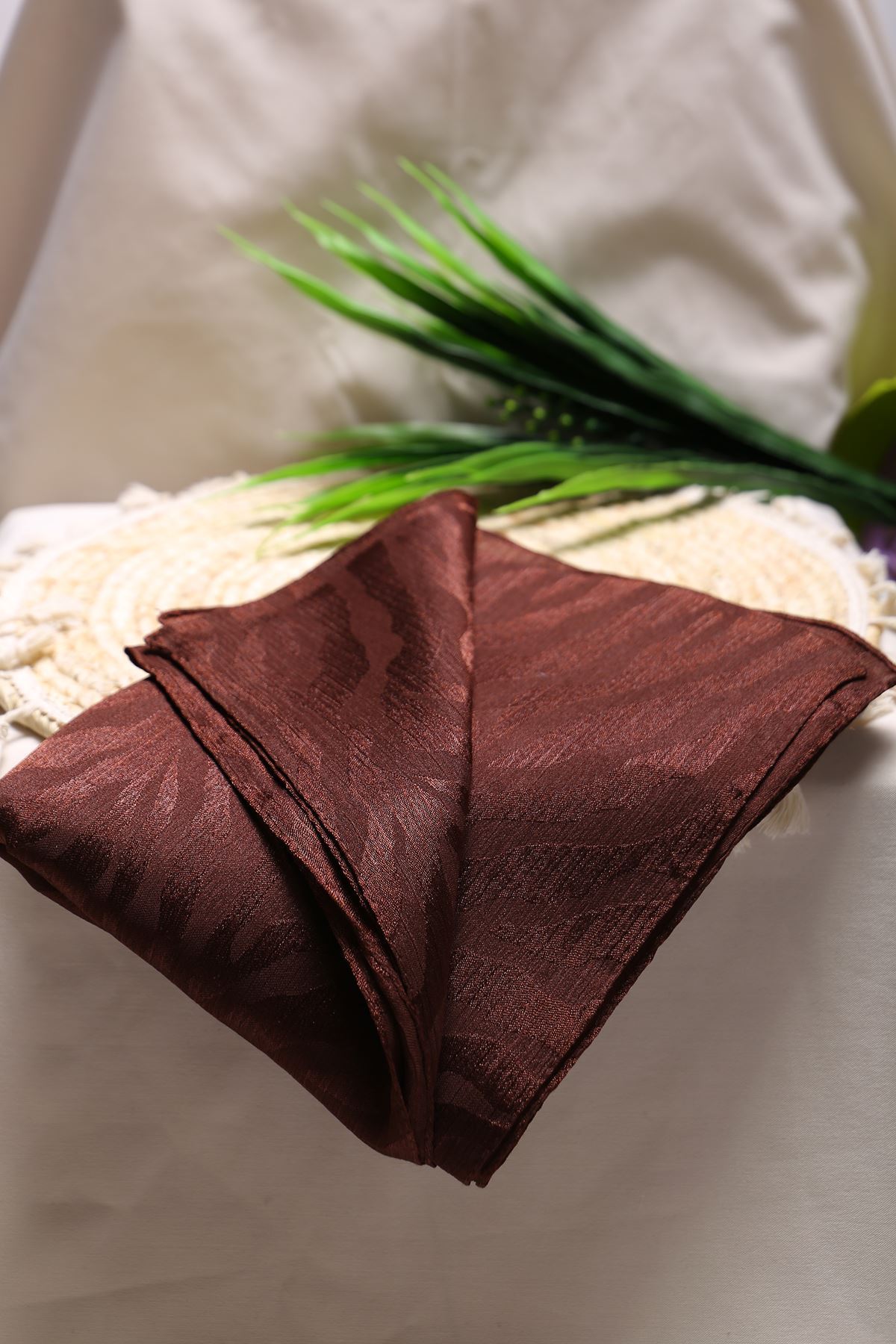 Zebra Desen Jakar Şal Kahve - 16617.1596.