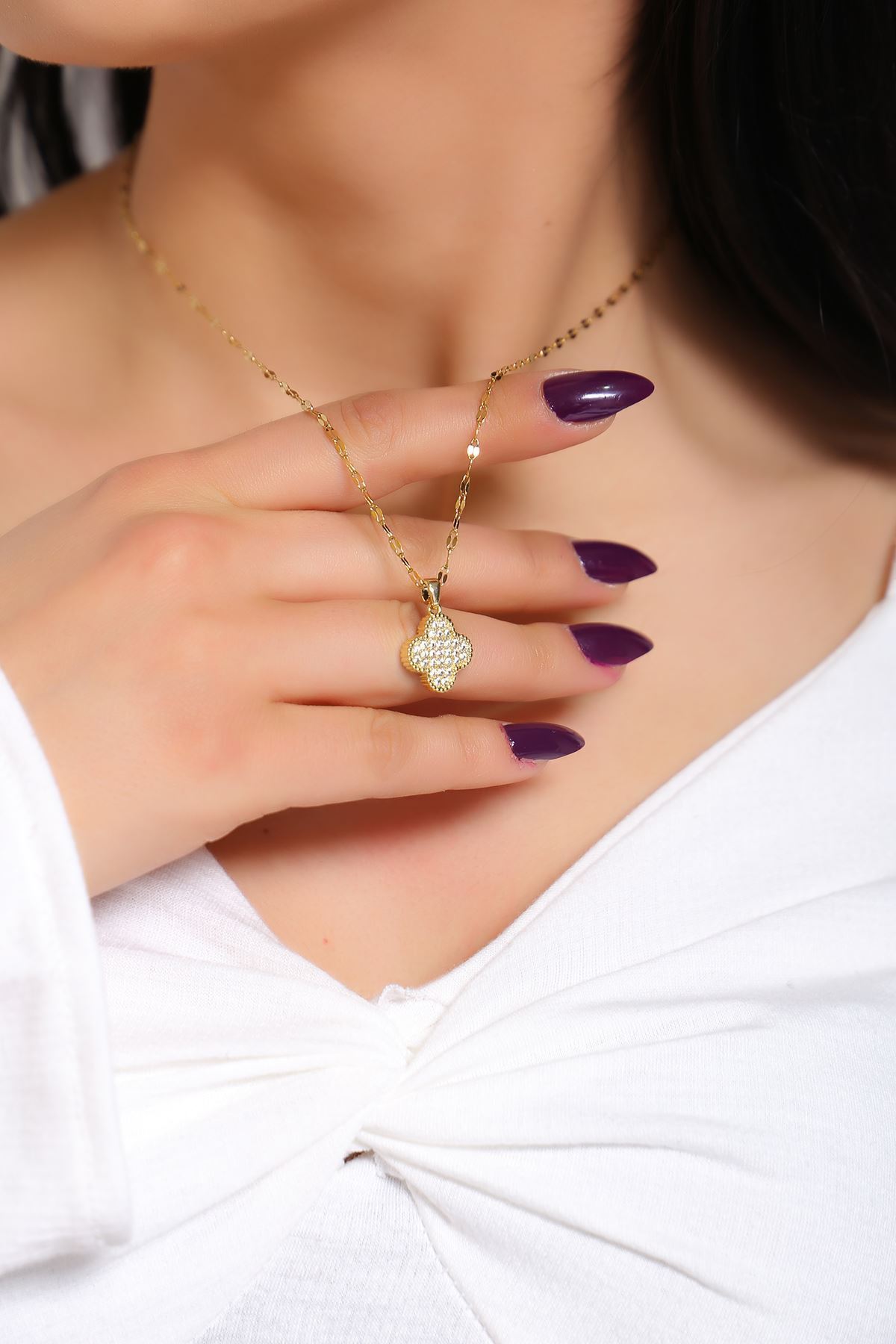 Çelik Kolye Gold4 - 17211.1805.