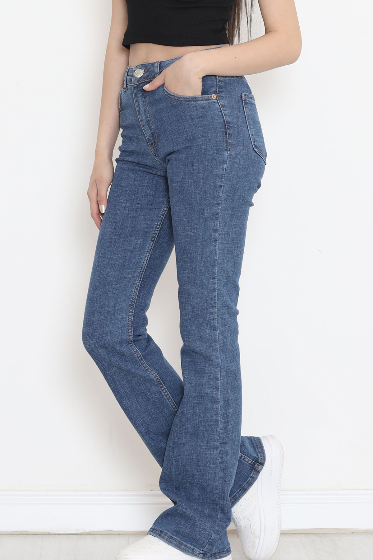 İspanyol Paça Kot Pantolon Mavi4 - 11878.1431.