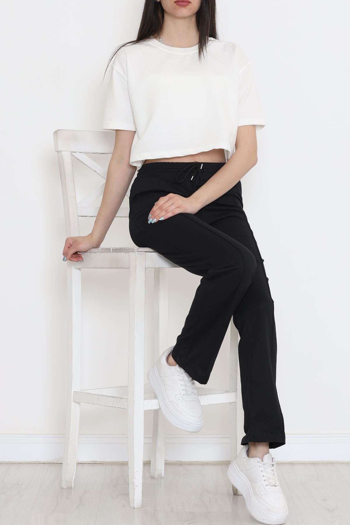 Çımalı Eşofman Altı Siyah - 16577.1799.