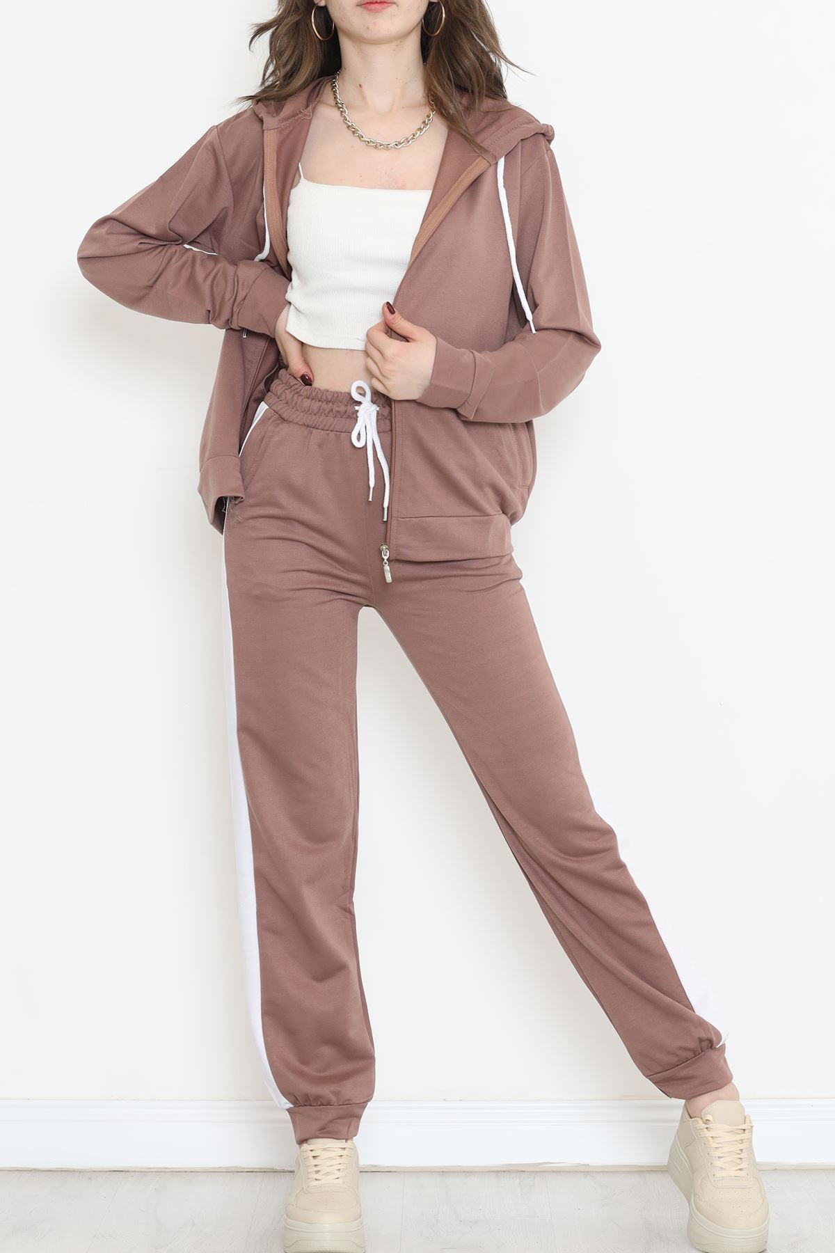 Fermuarlı Takım Kahve - 16679.5238.