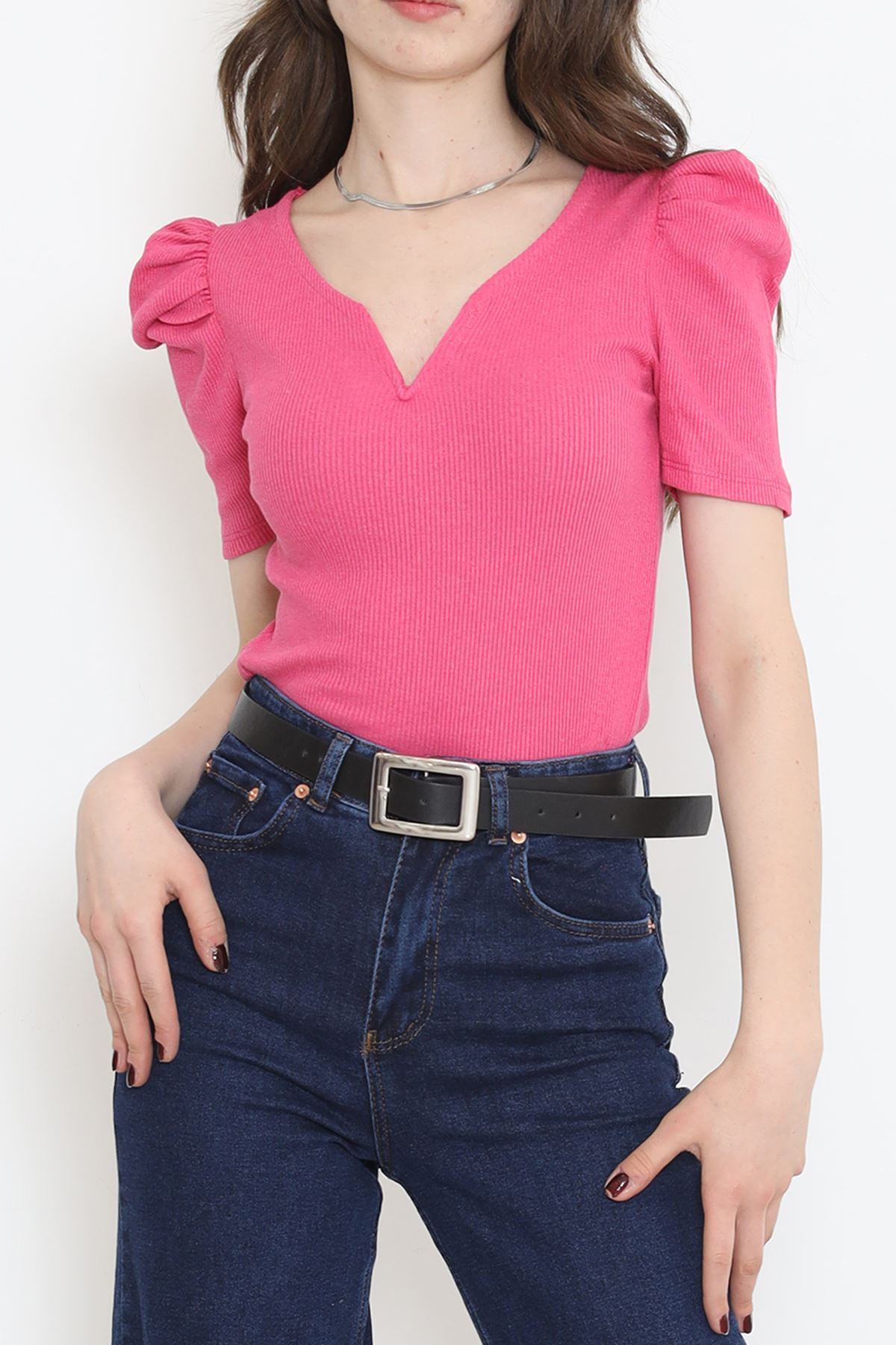 Prenses Kol Bluz Fuşya - 11697.1567.