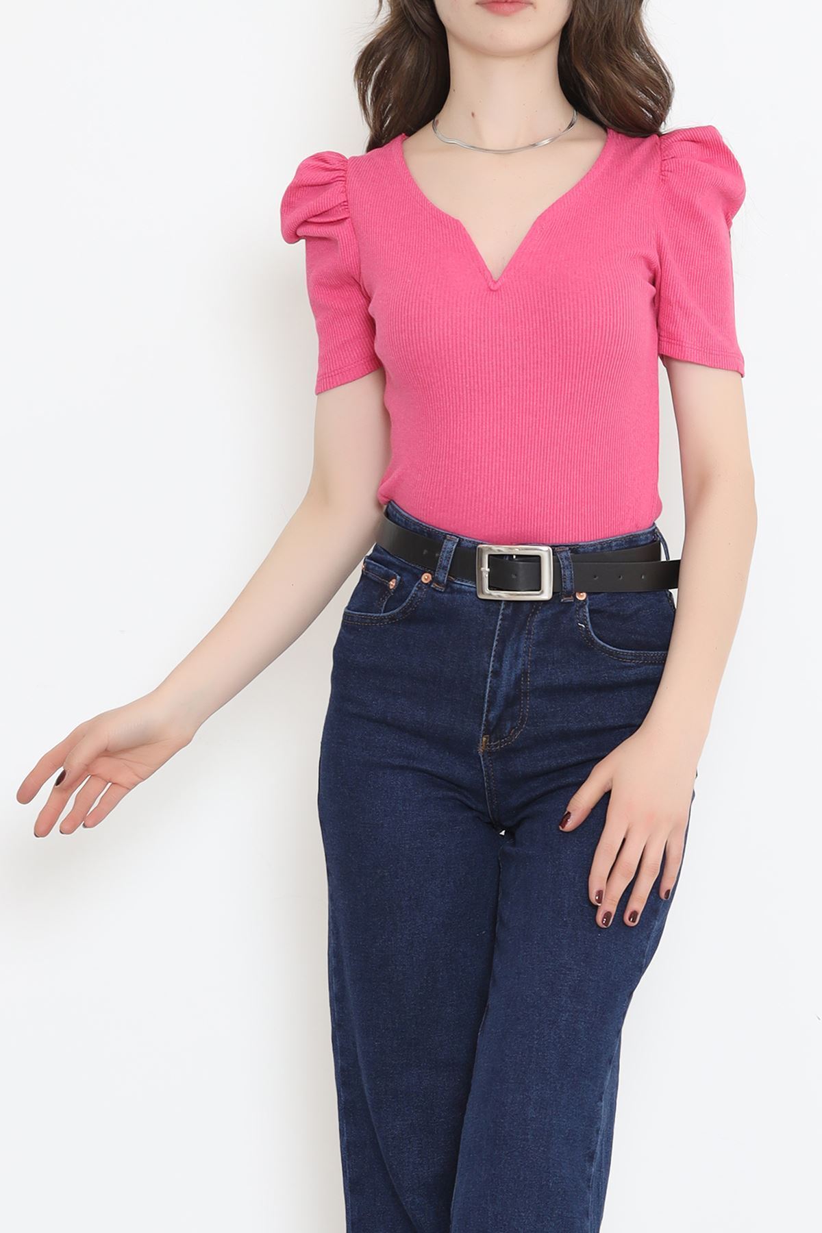 Prenses Kol Bluz Fuşya - 11697.1567.